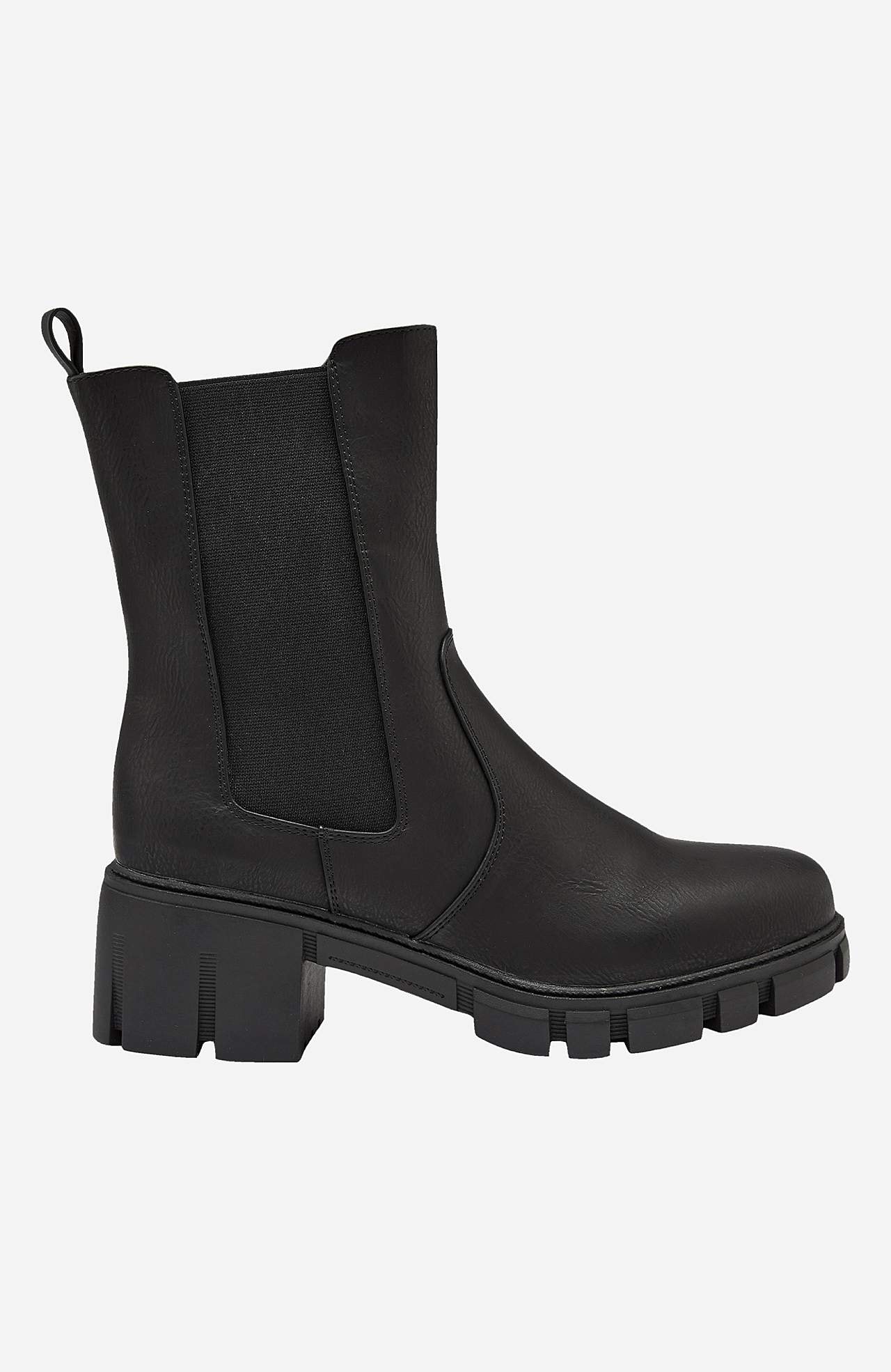 Høye chelseaboots med glidelås på innsiden