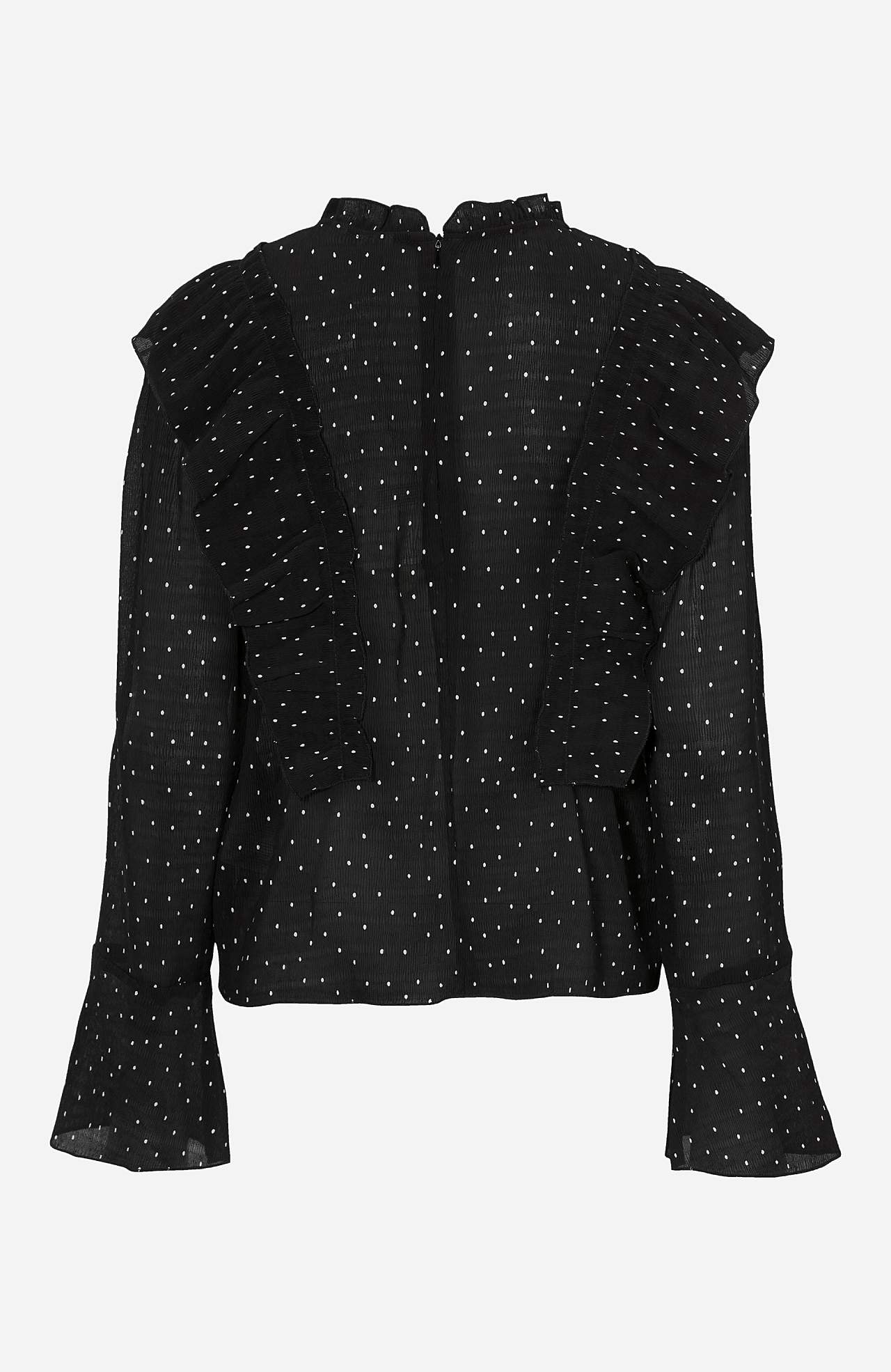 Volangbluse med prikket Miggo
