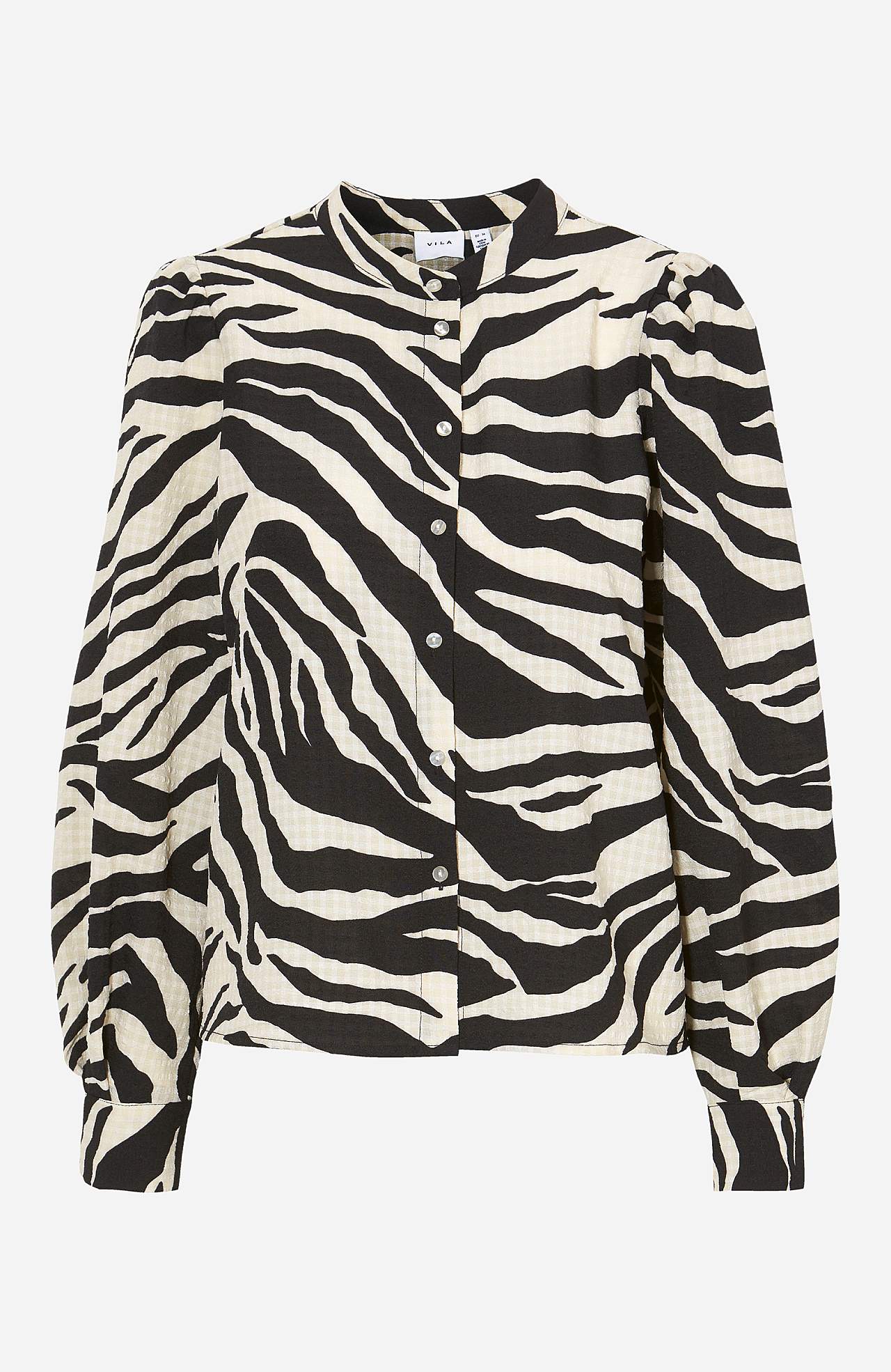 Mønstret bluse i seersucker Molly