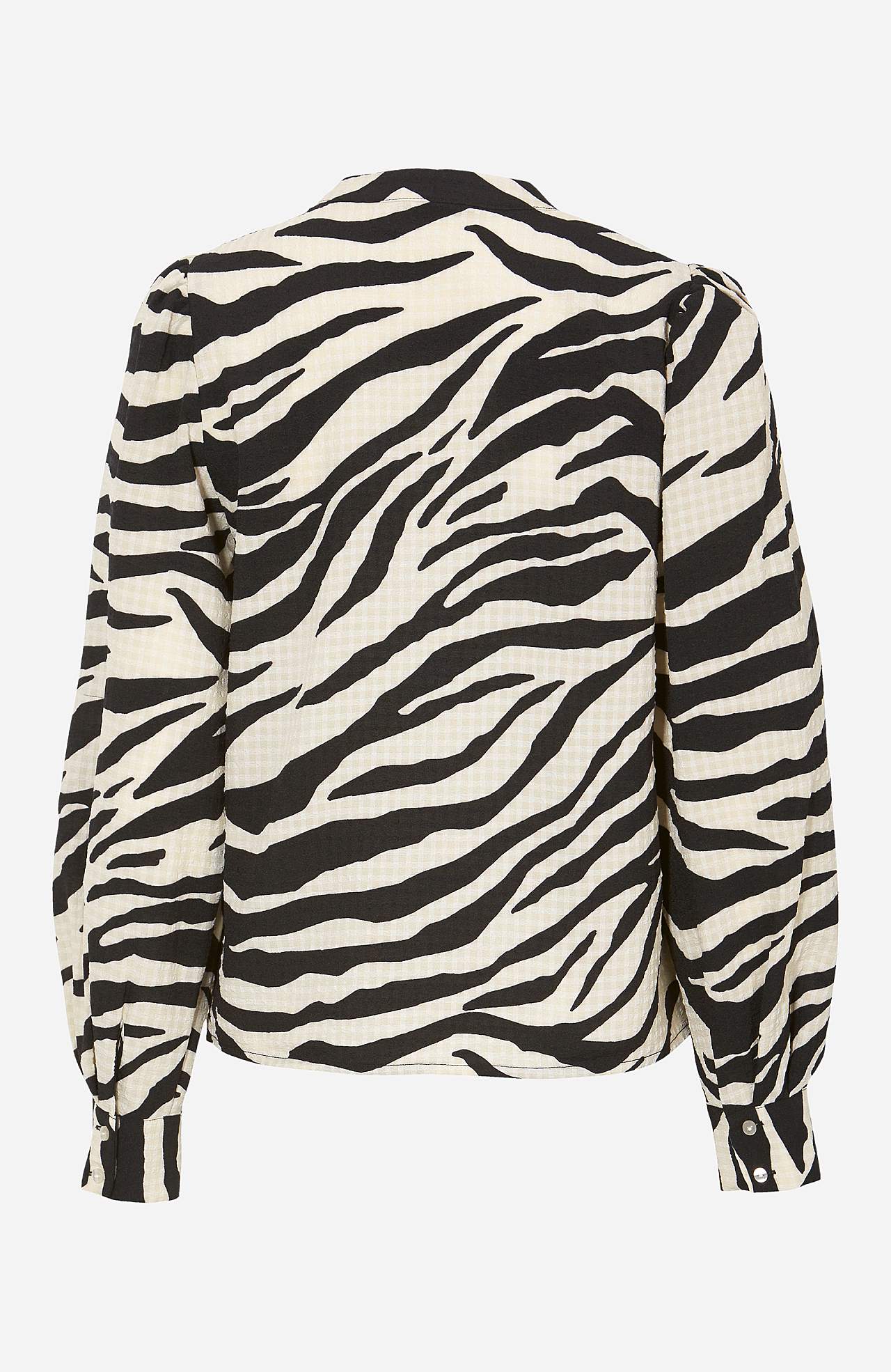 Mønstret bluse i seersucker Molly