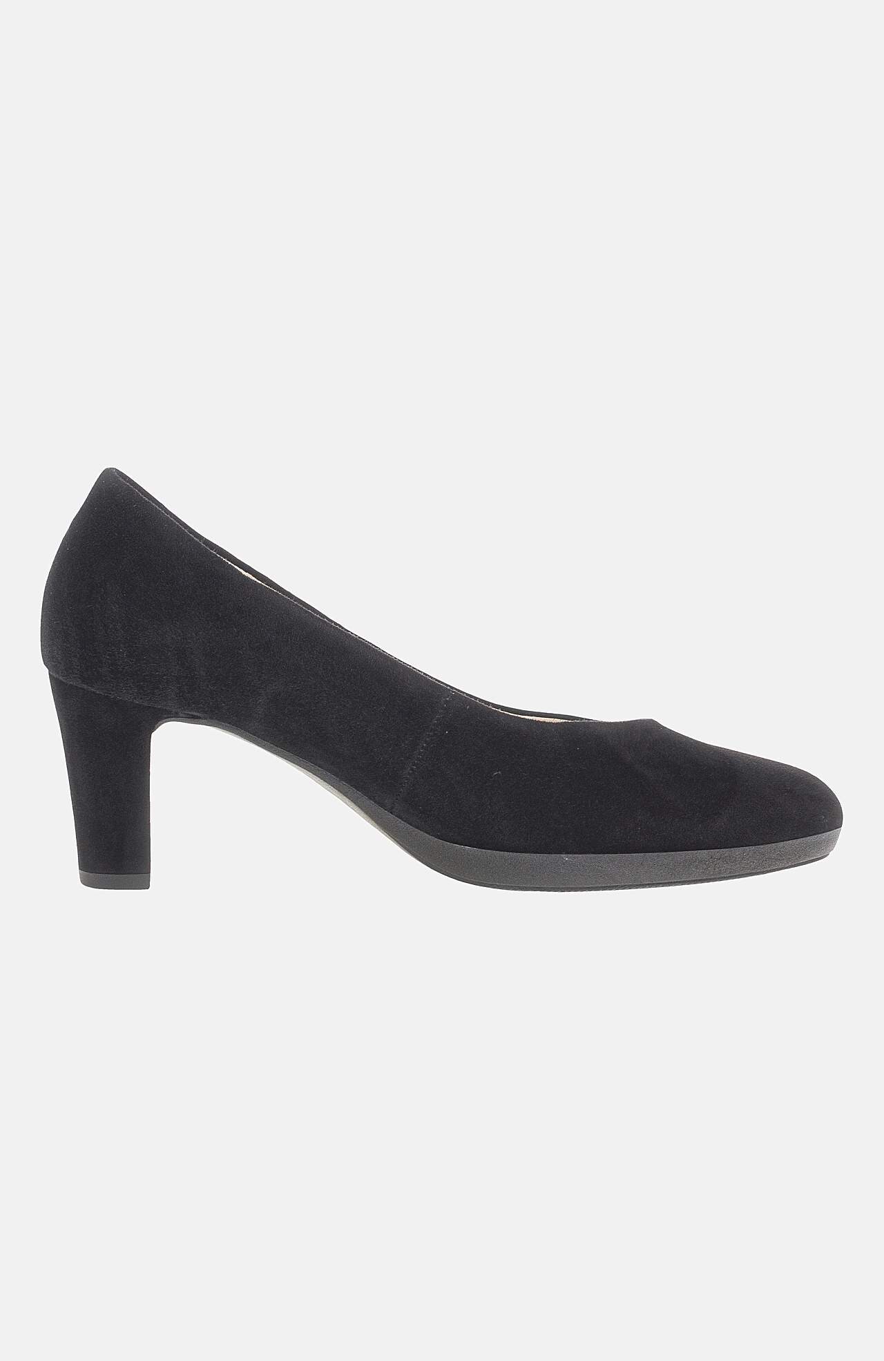 Klassiske pumps i semsket skinn