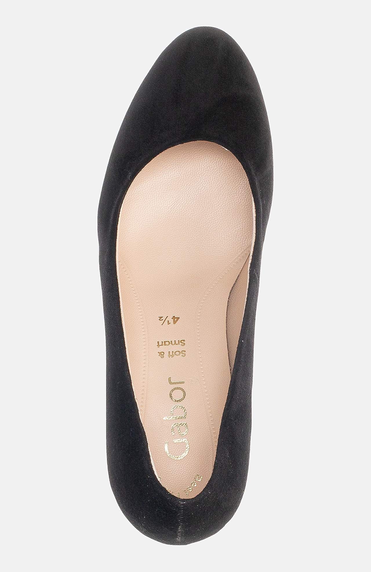 Klassiske pumps i semsket skinn