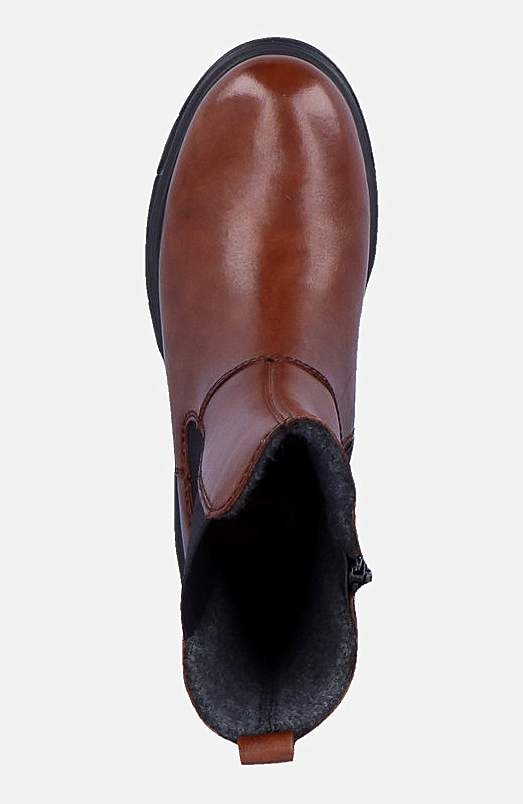 Klassisk, høy lærstøvel med glidelås