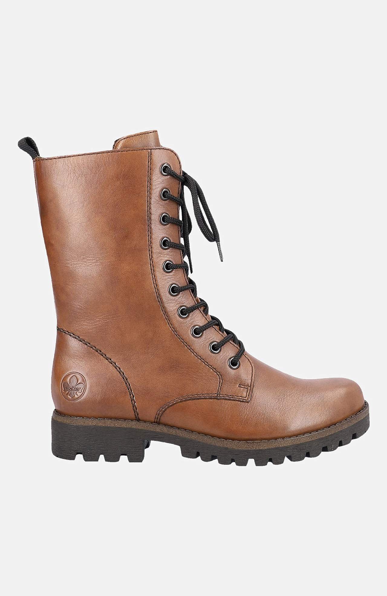 Lærstøvel med høyt skaft