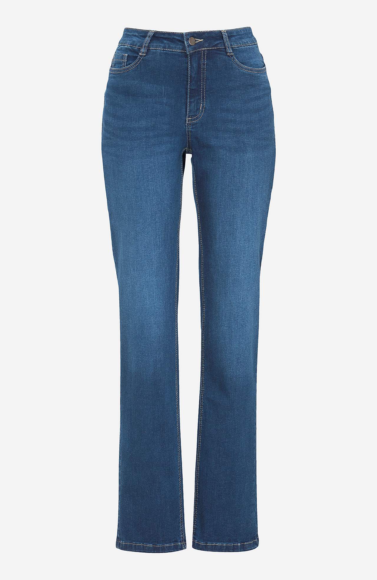 Stretchjeans med rette ben - tre lengder