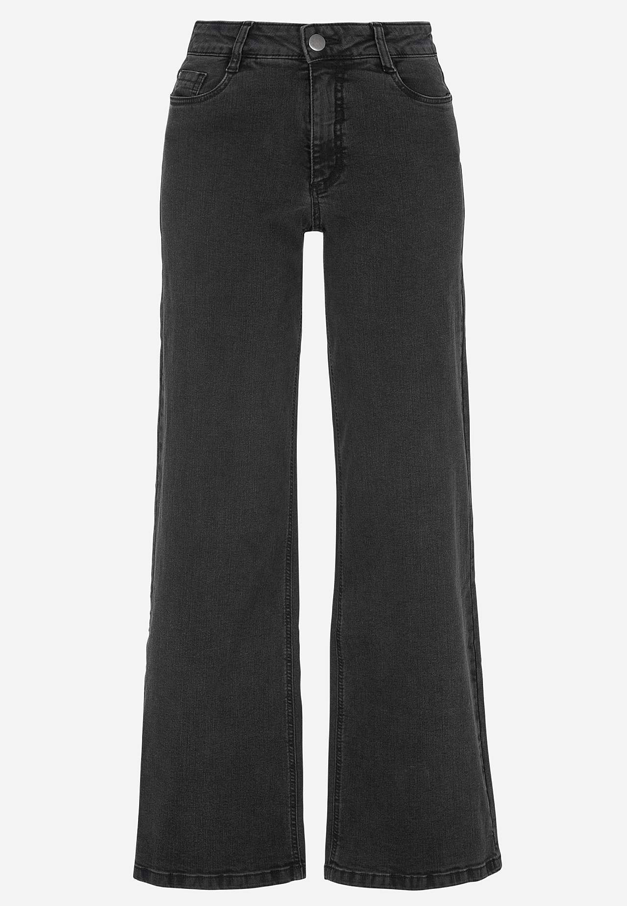 Vide jeans med høy midje