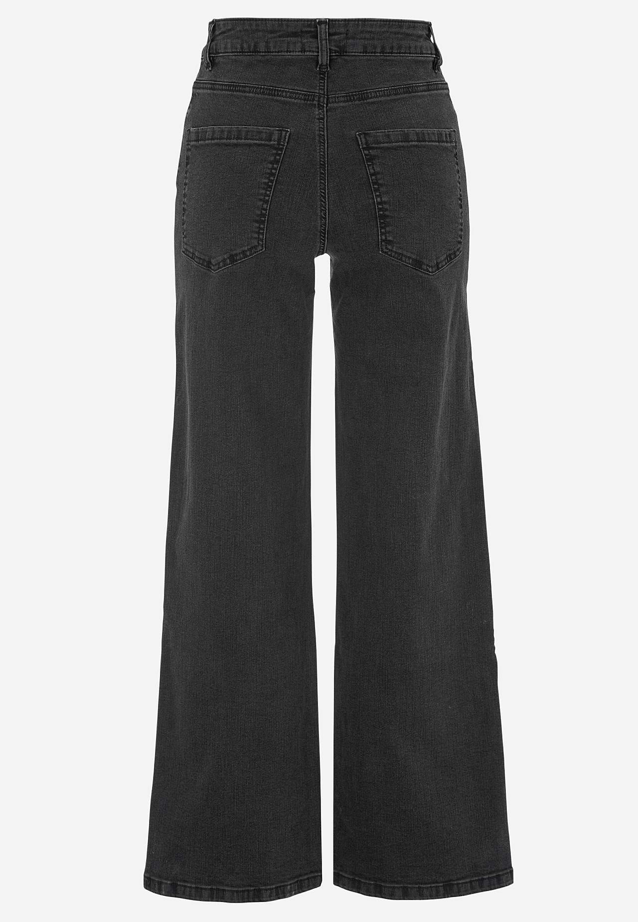 Vide jeans med høy midje