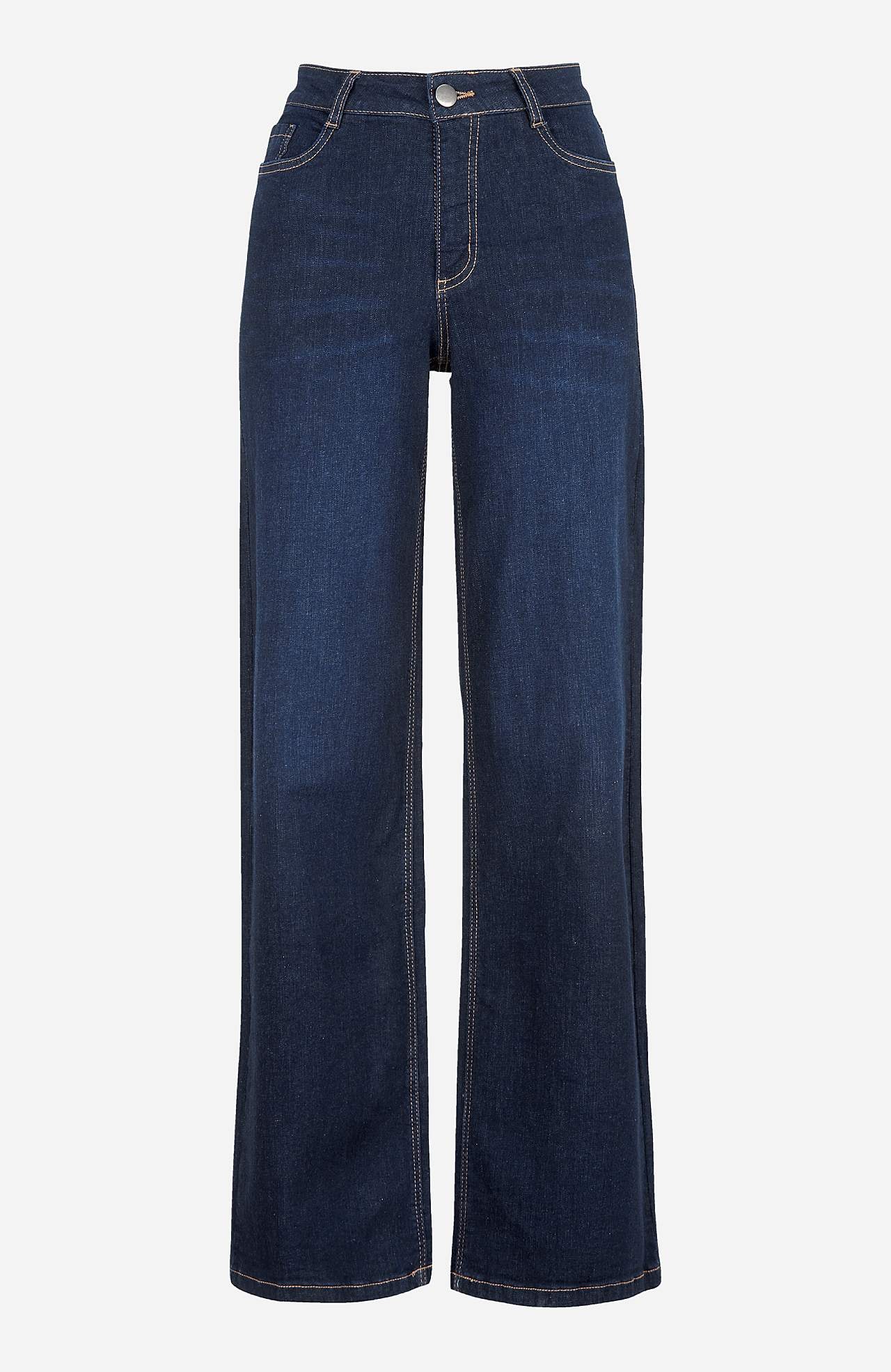 Vide jeans med høy midje