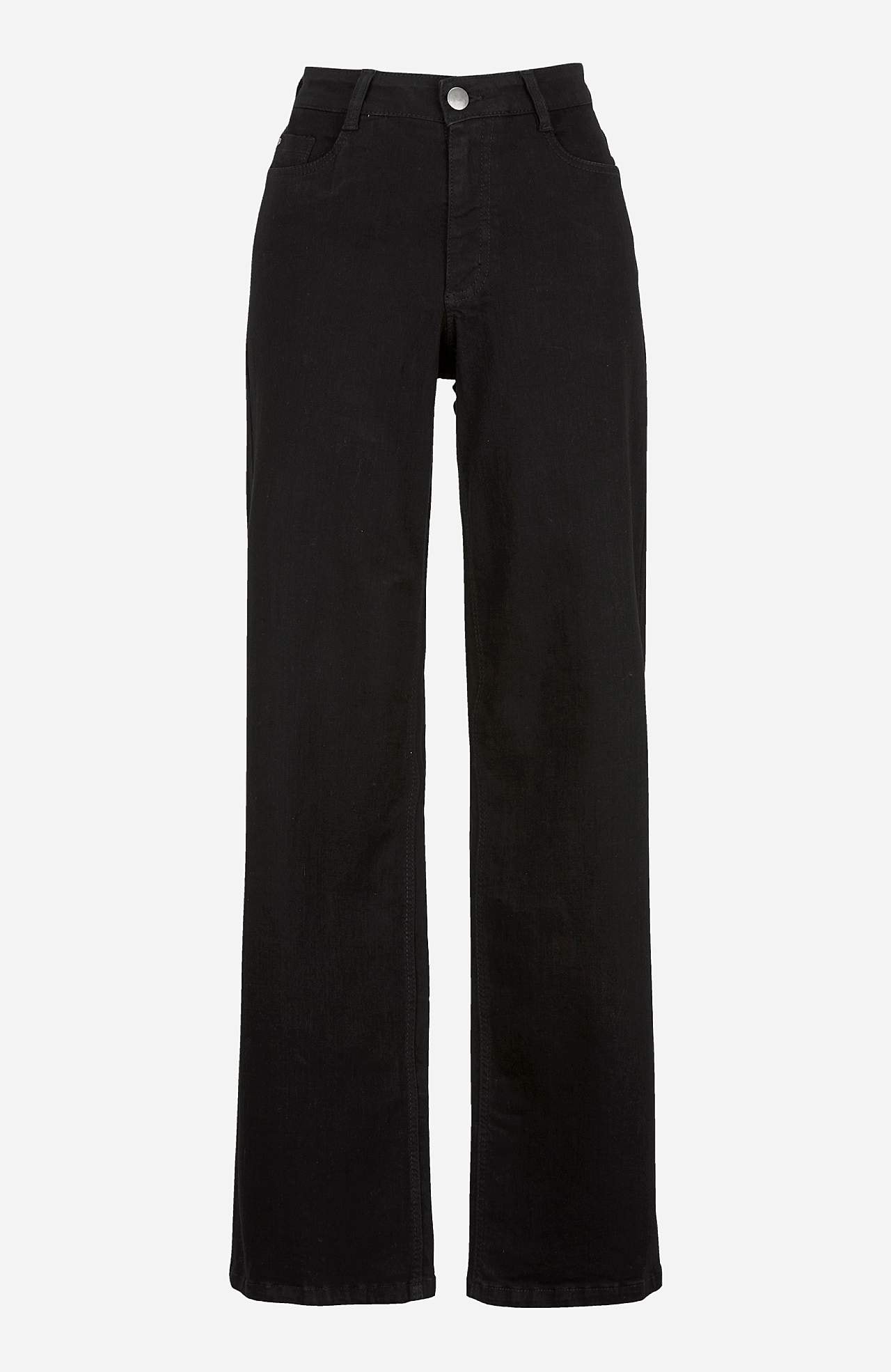 Vide jeans med høy midje