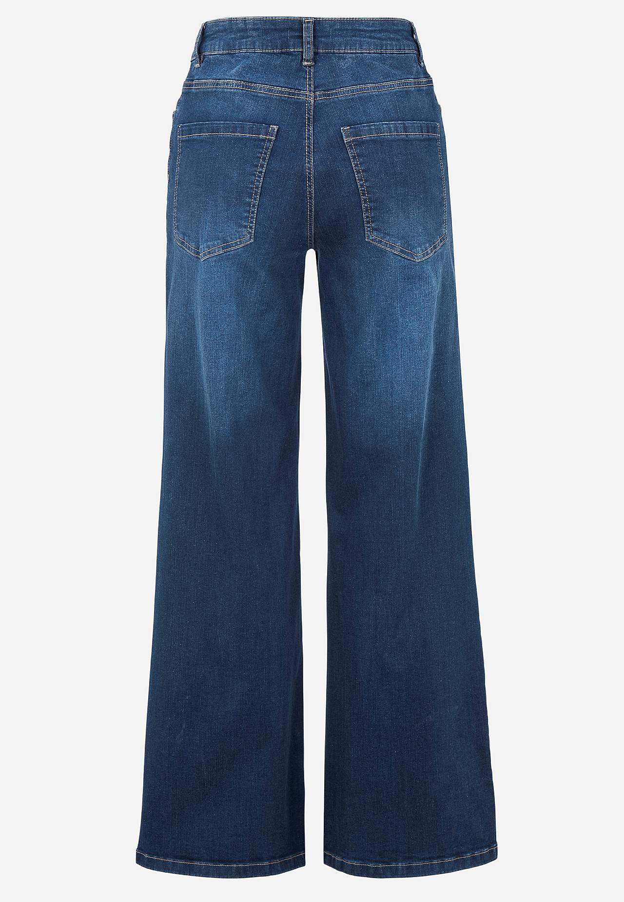 Vide jeans med høy midje