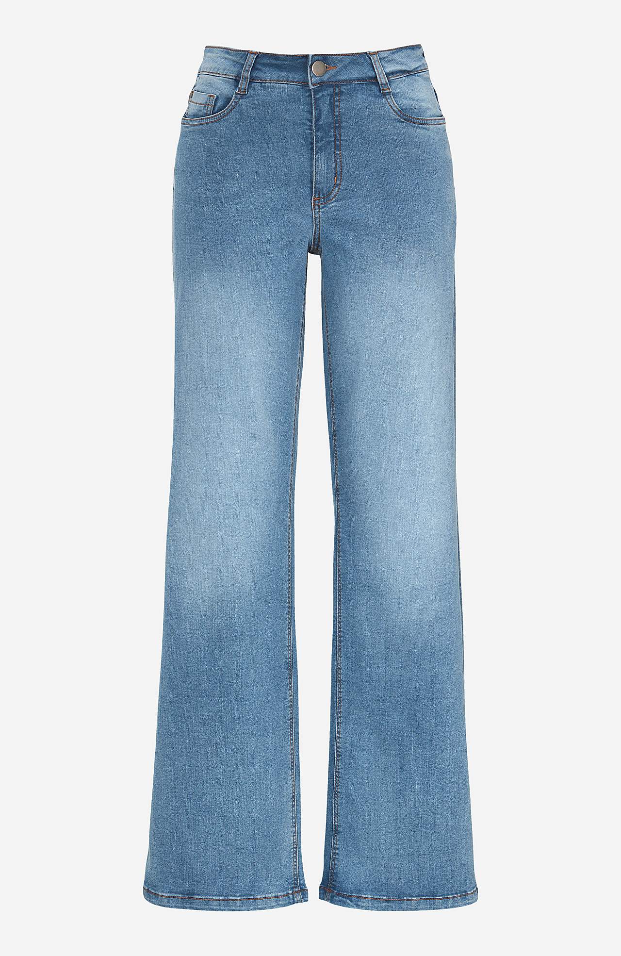 Vide jeans med høy midje