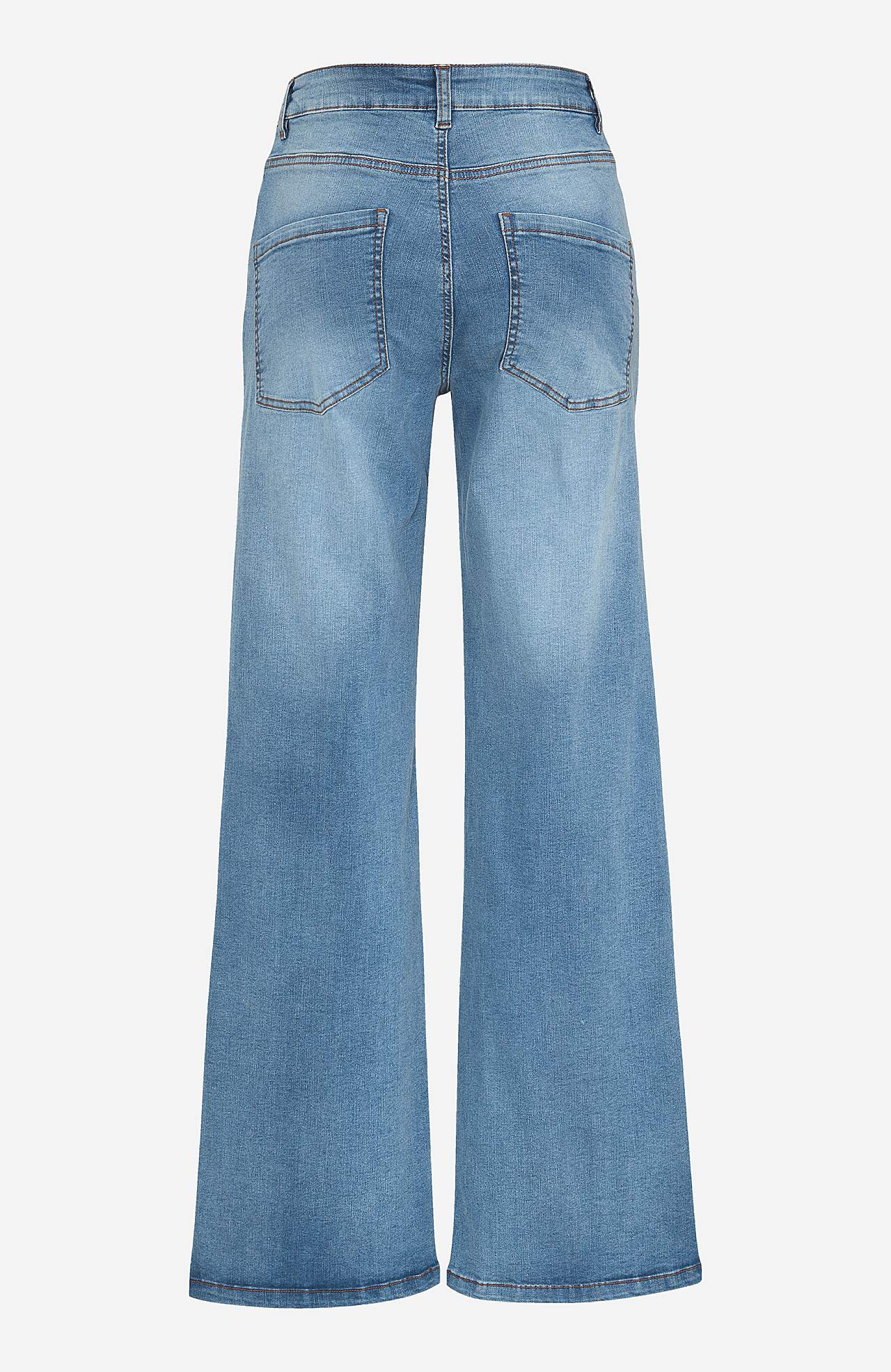 Vide jeans med høy midje