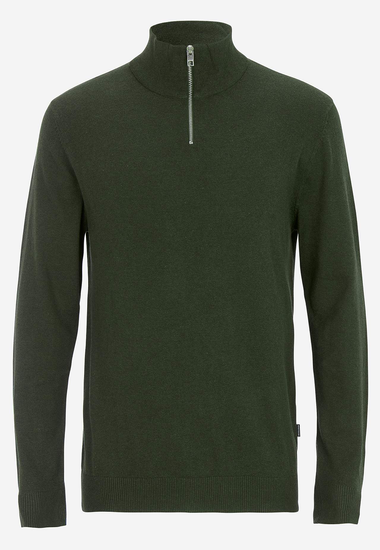 Finstrikket genser med glidelås