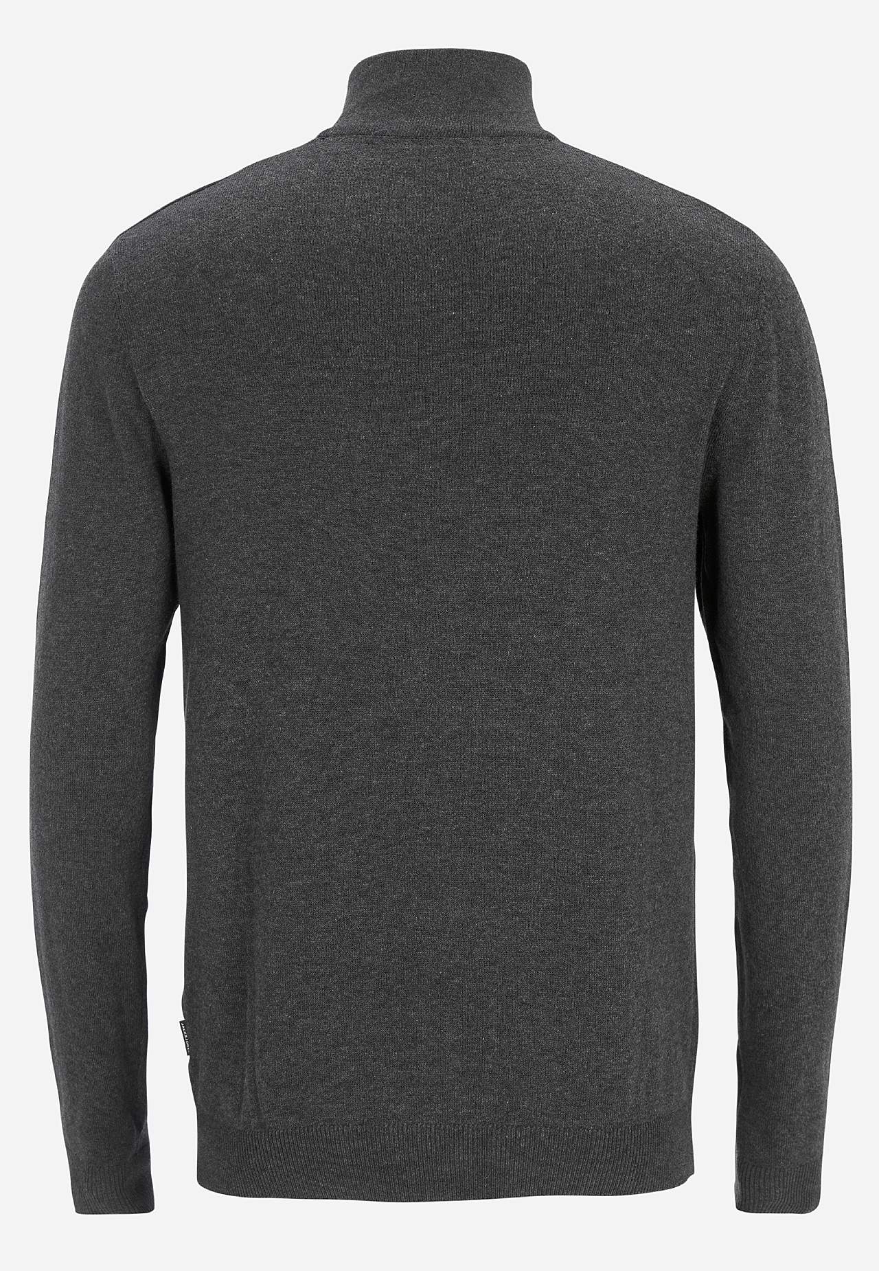 Finstrikket genser med glidelås