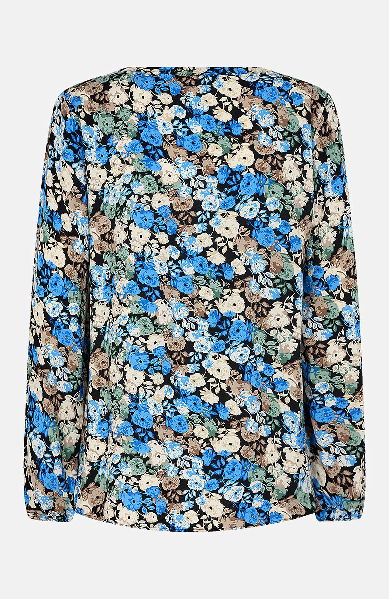 Viskosebluse med et blomstermønster