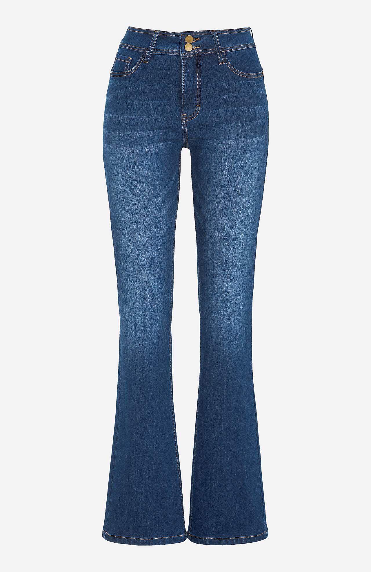 Shaping jeans med bootcut og stretch