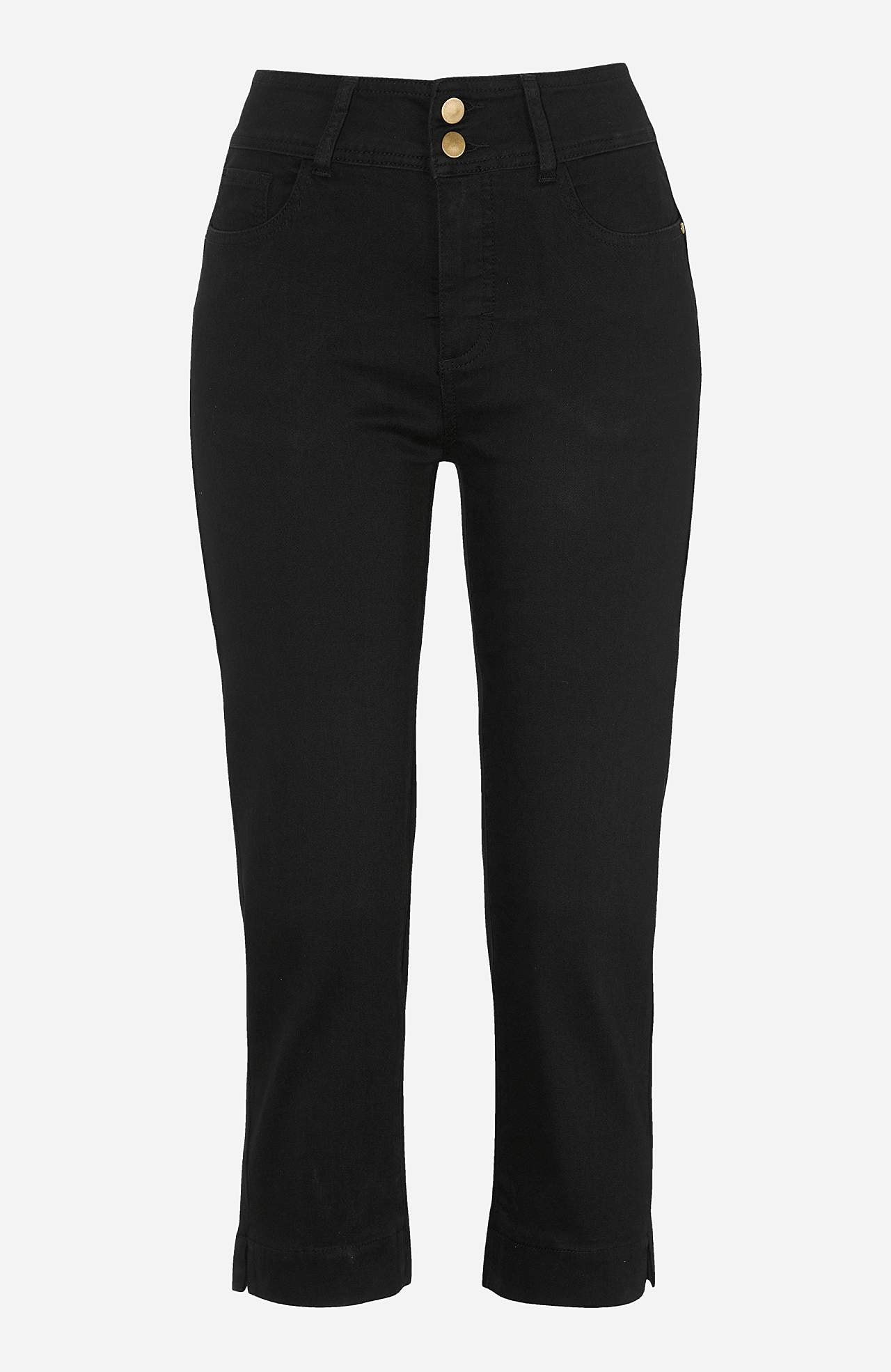 Stretchy caprijeans med shaping-effekt