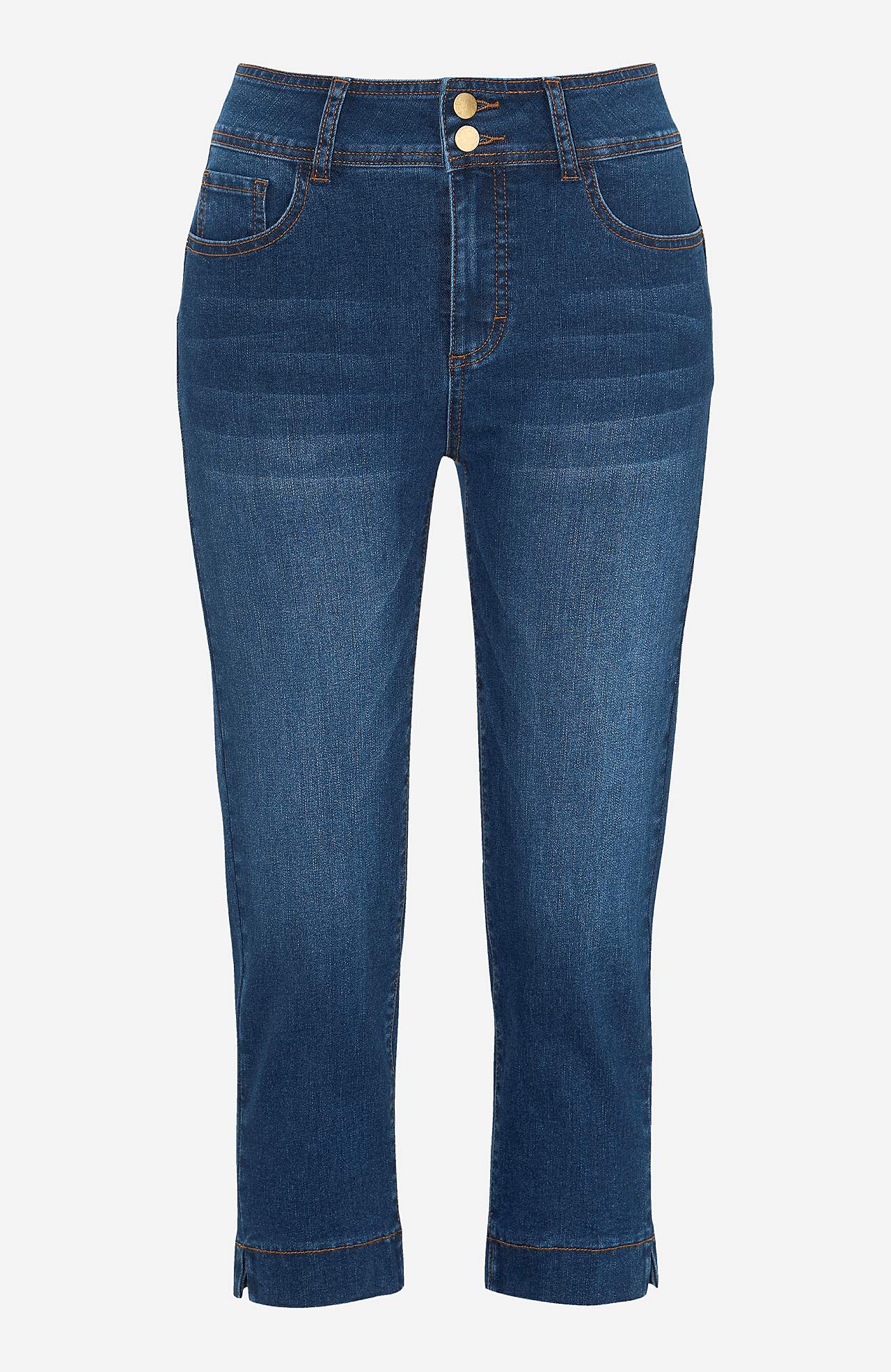 Stretchy caprijeans med shaping-effekt