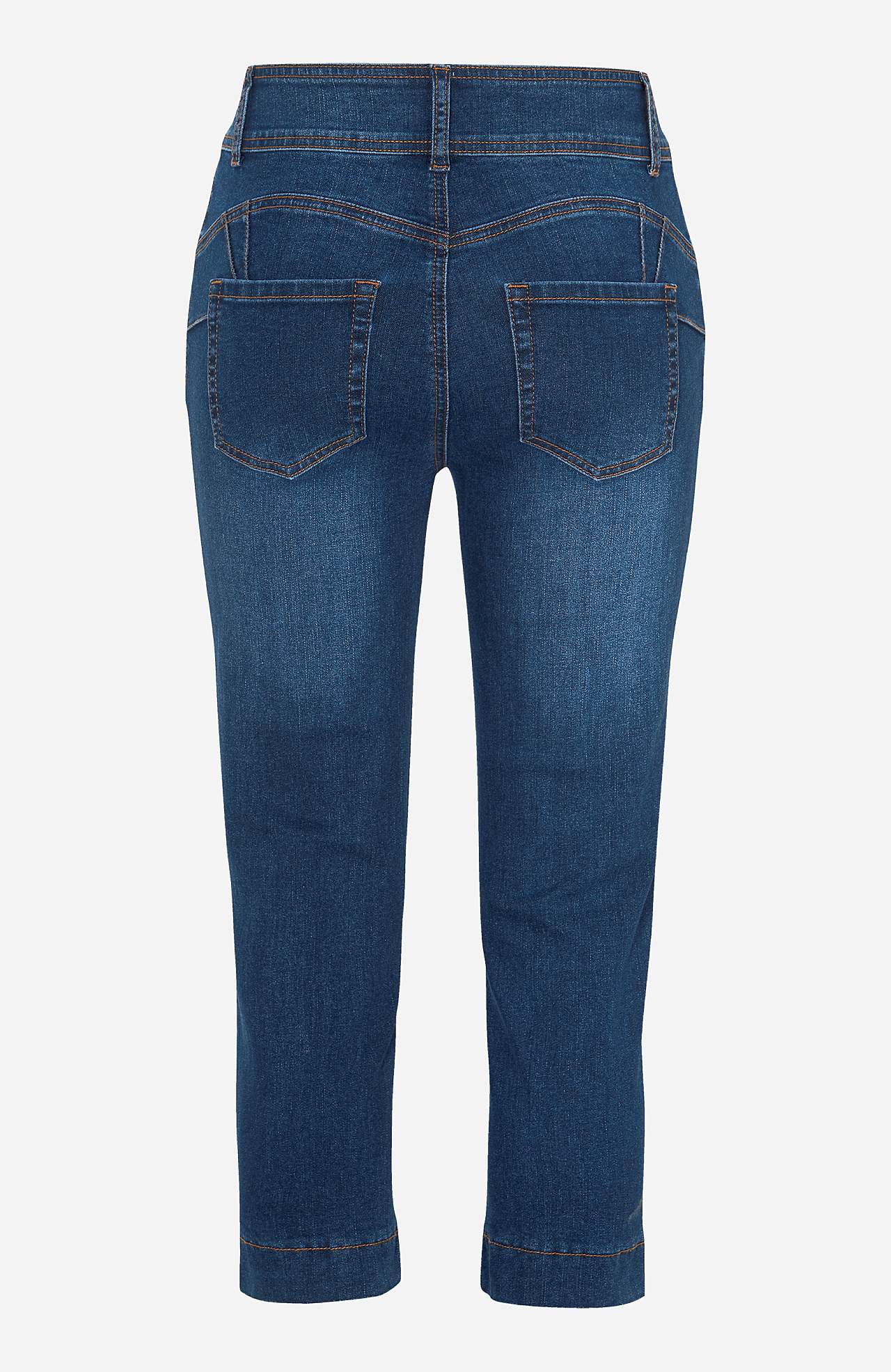 Stretchy caprijeans med shaping-effekt