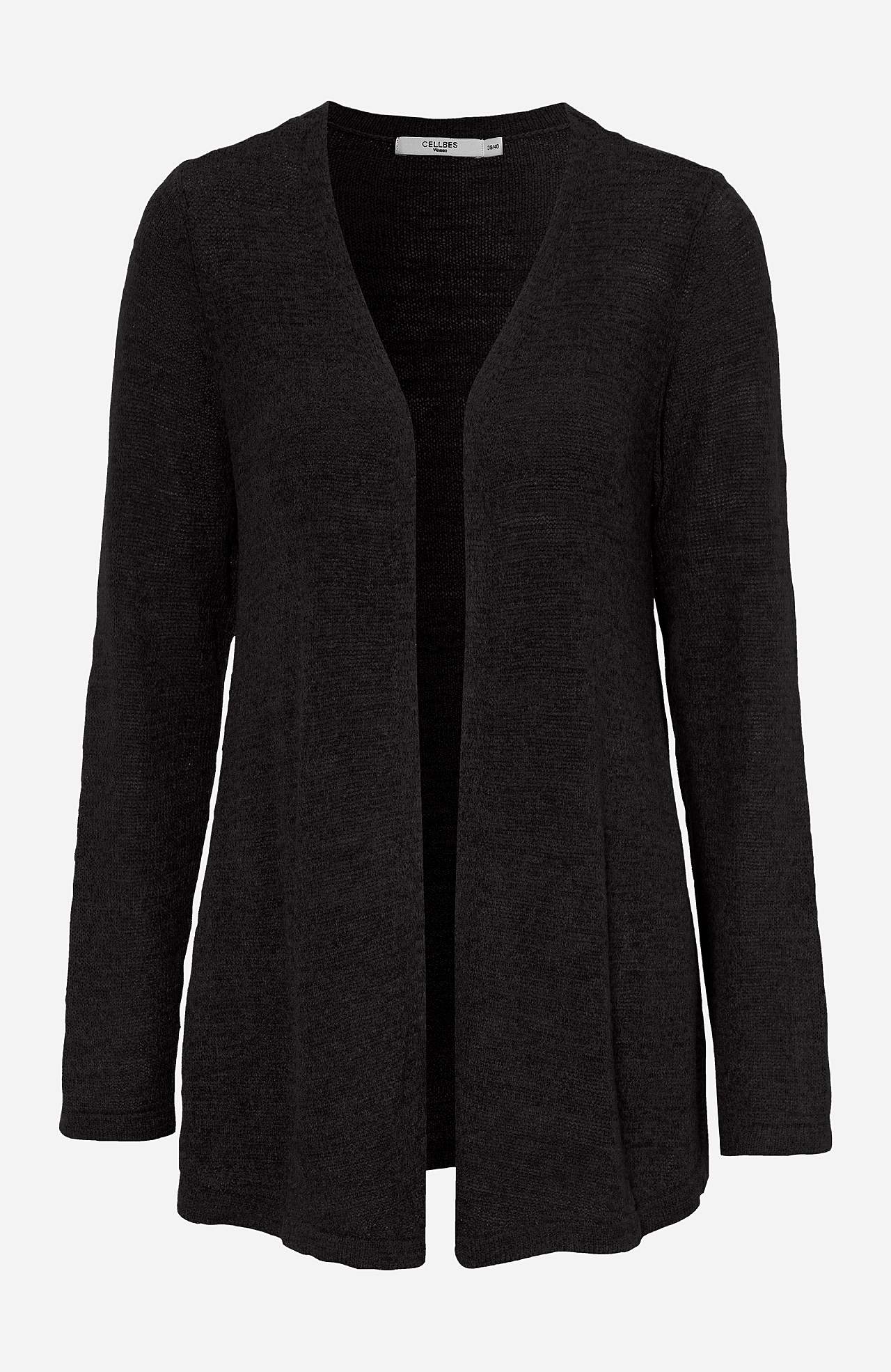 Strikket cardigan med åpen fremside Marika