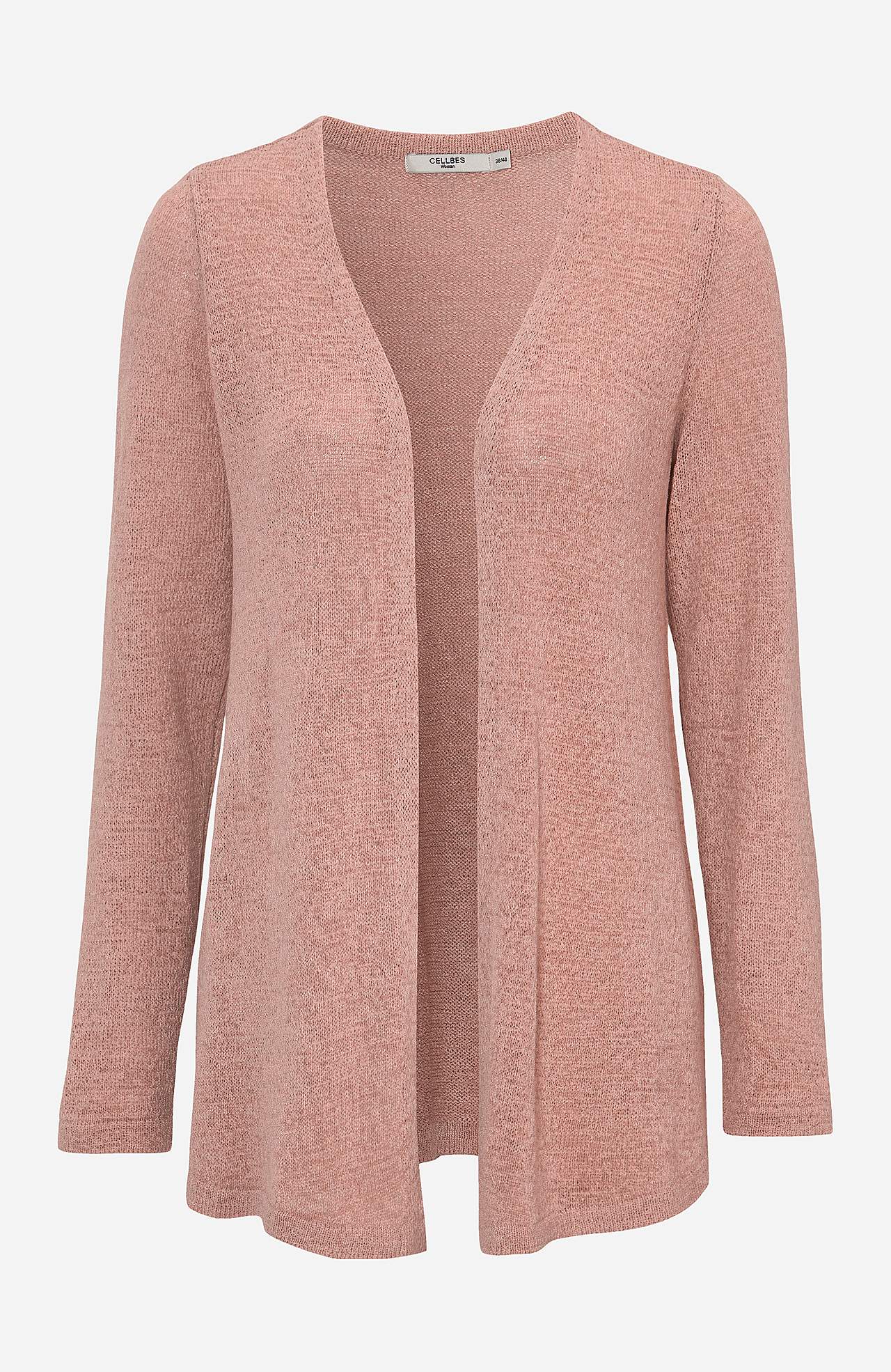 Strikket cardigan med åpen fremside Marika