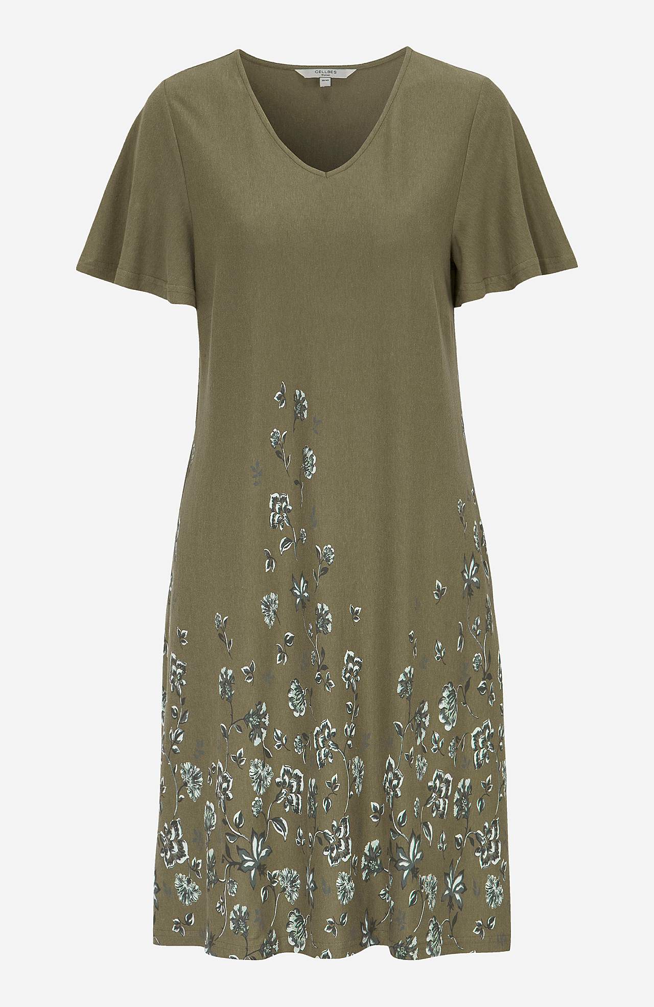 A-linjeformet Jersey-kjole