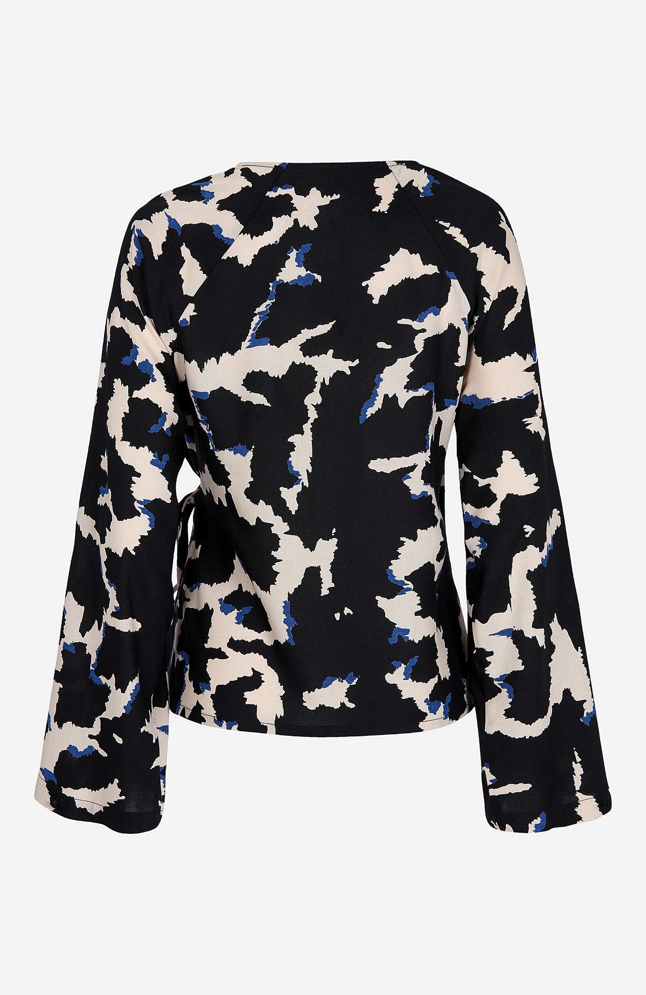 Omslagsbluse med knytbar stropp