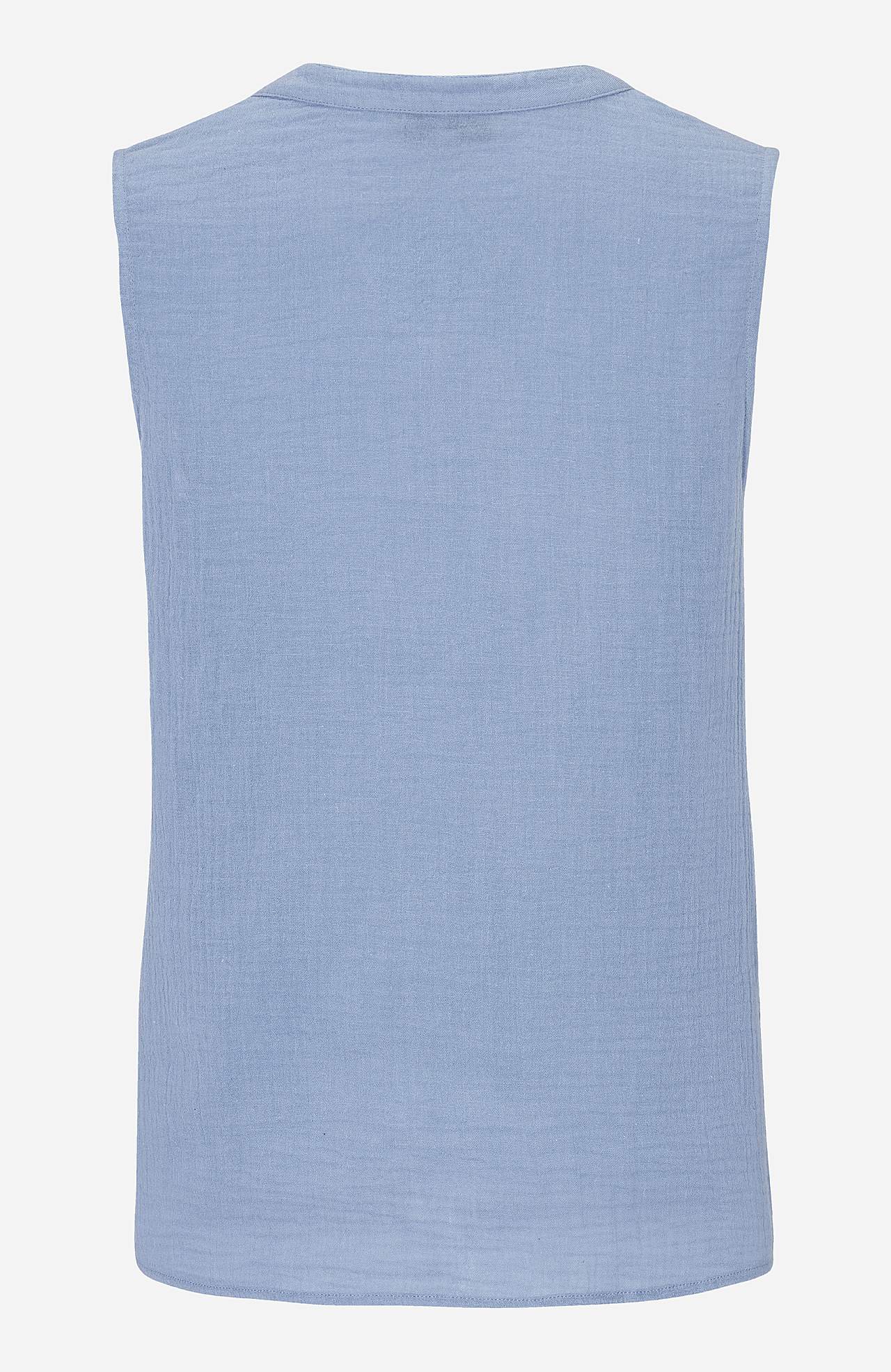 Ermløs, rynket bluse Patricia