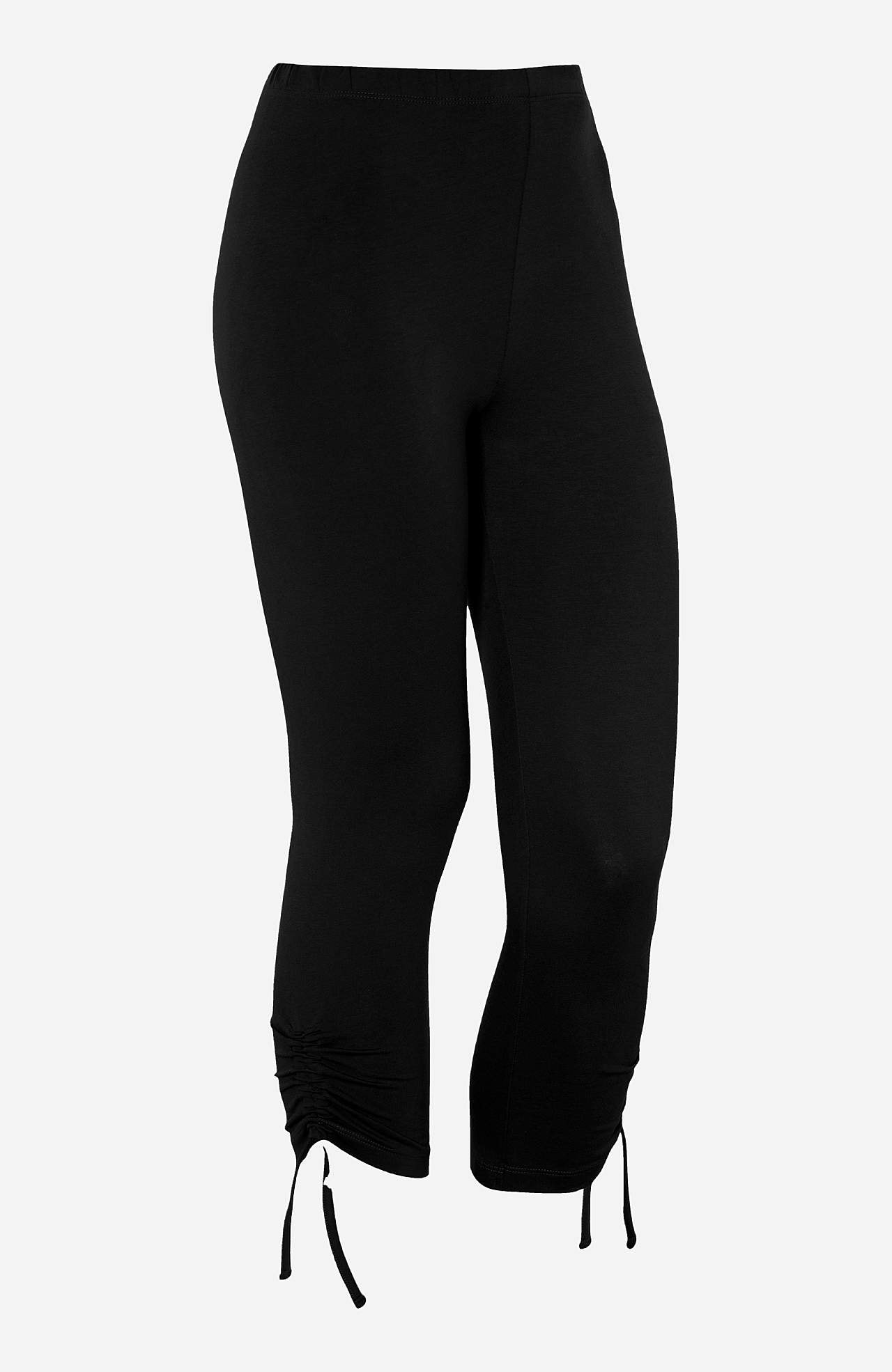Caprileggings med snøring ved benenden Astrid 2-pack