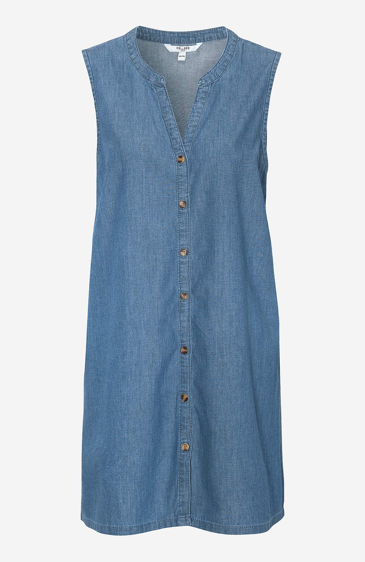 Ermløs denimtunika