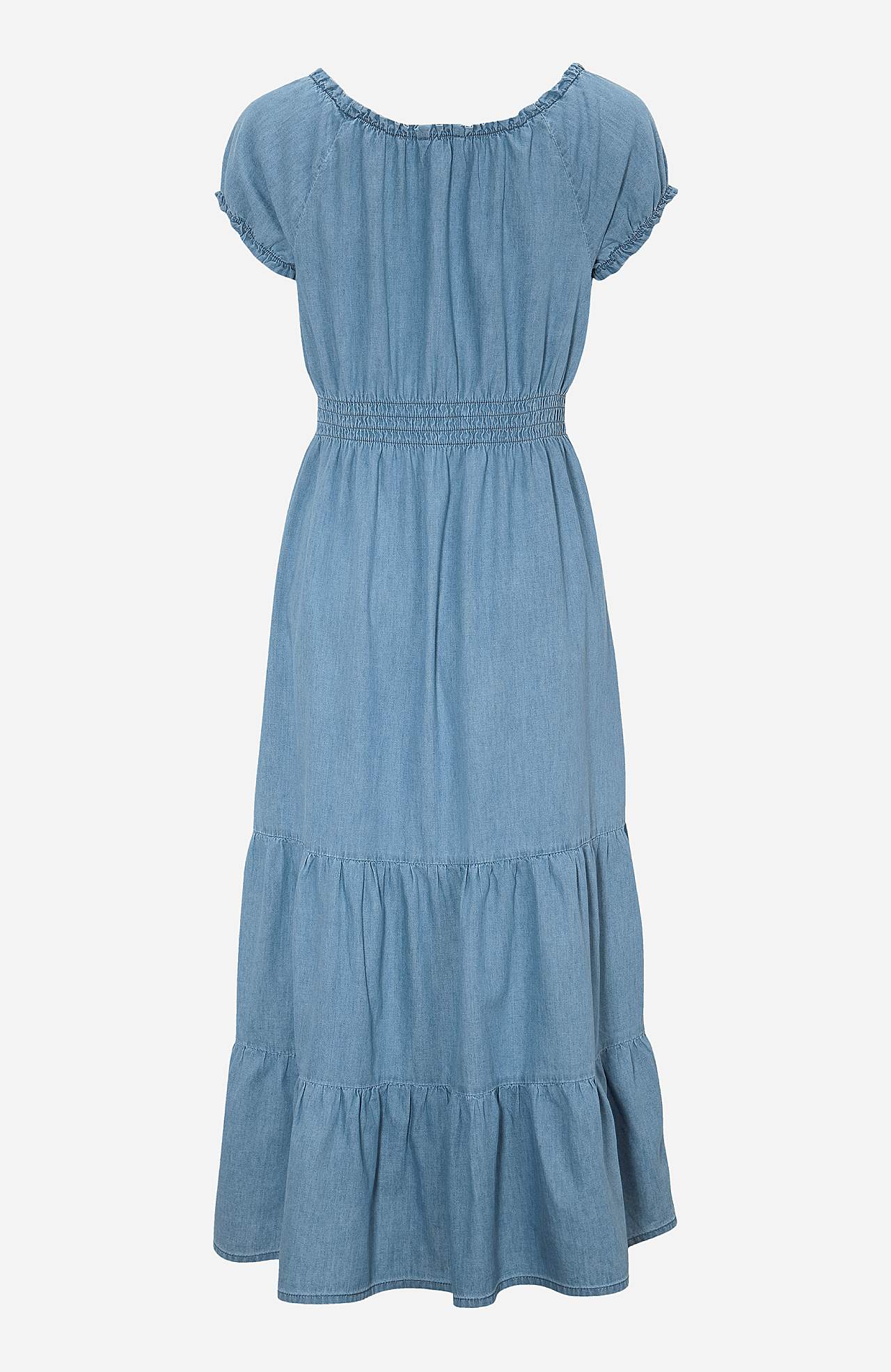 Denimkjole med volanger Elsy