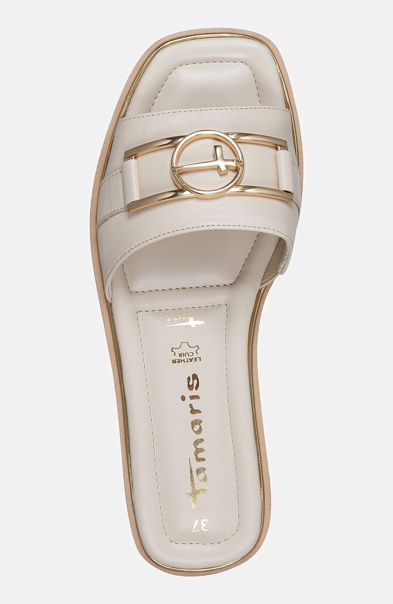 Slip in-sandal i skinn