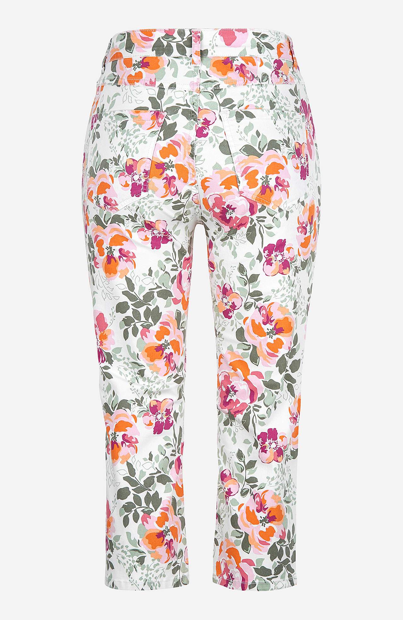 Capribukse med et blomstermønster