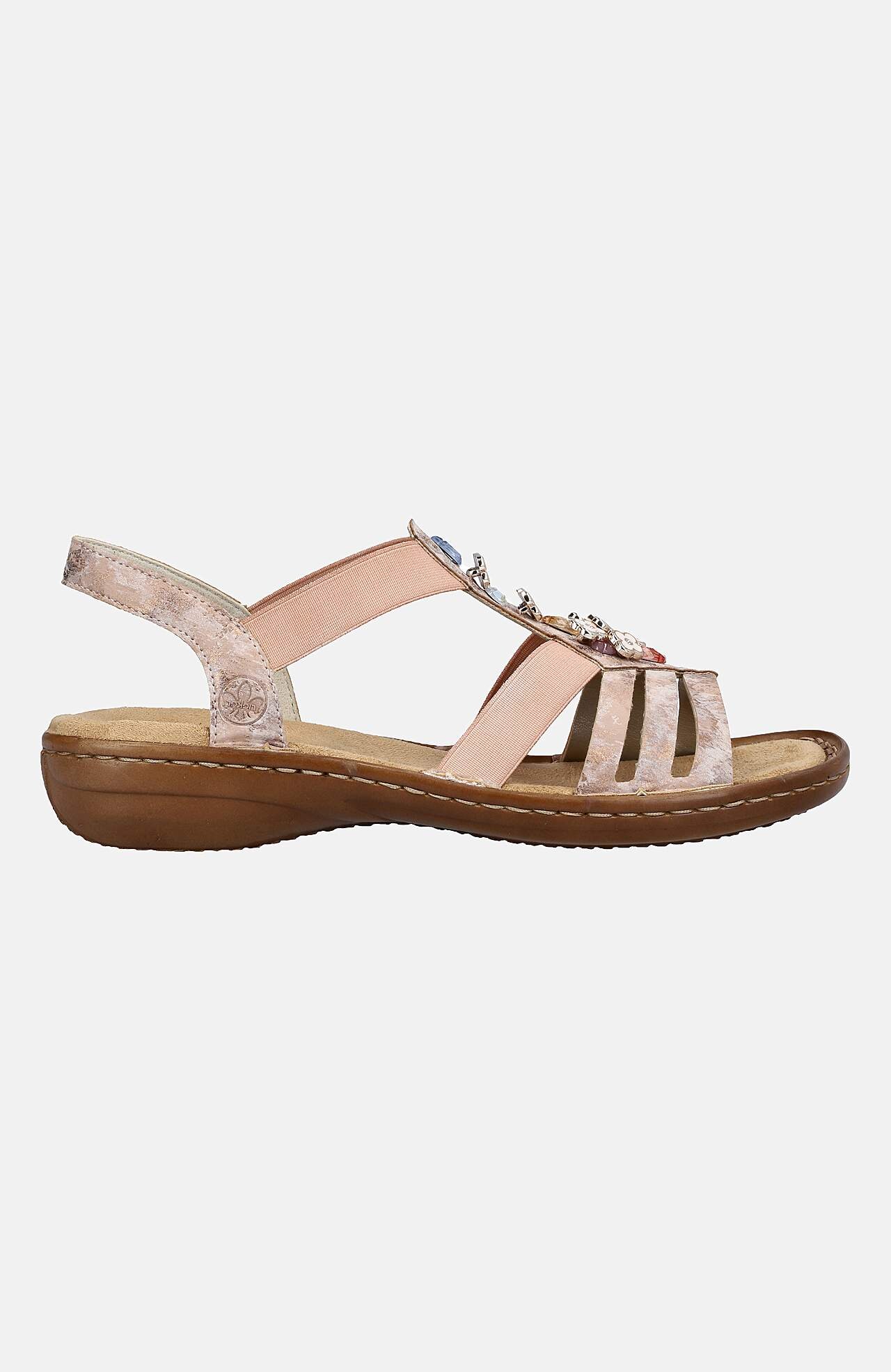 Sandal med elastiske stropper