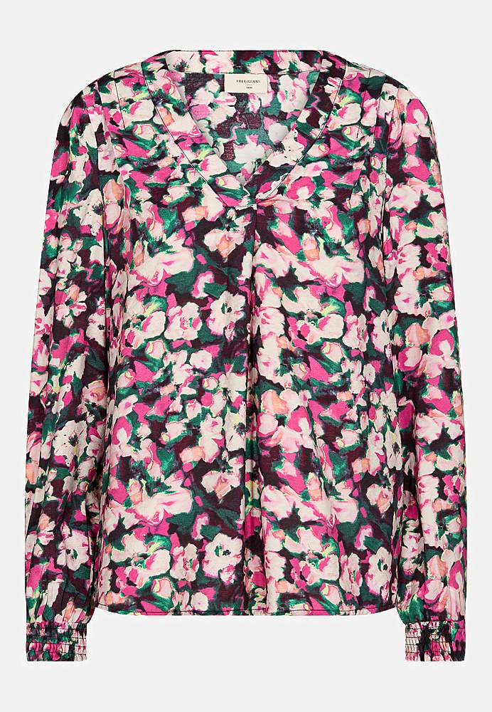 Mønstret bluse