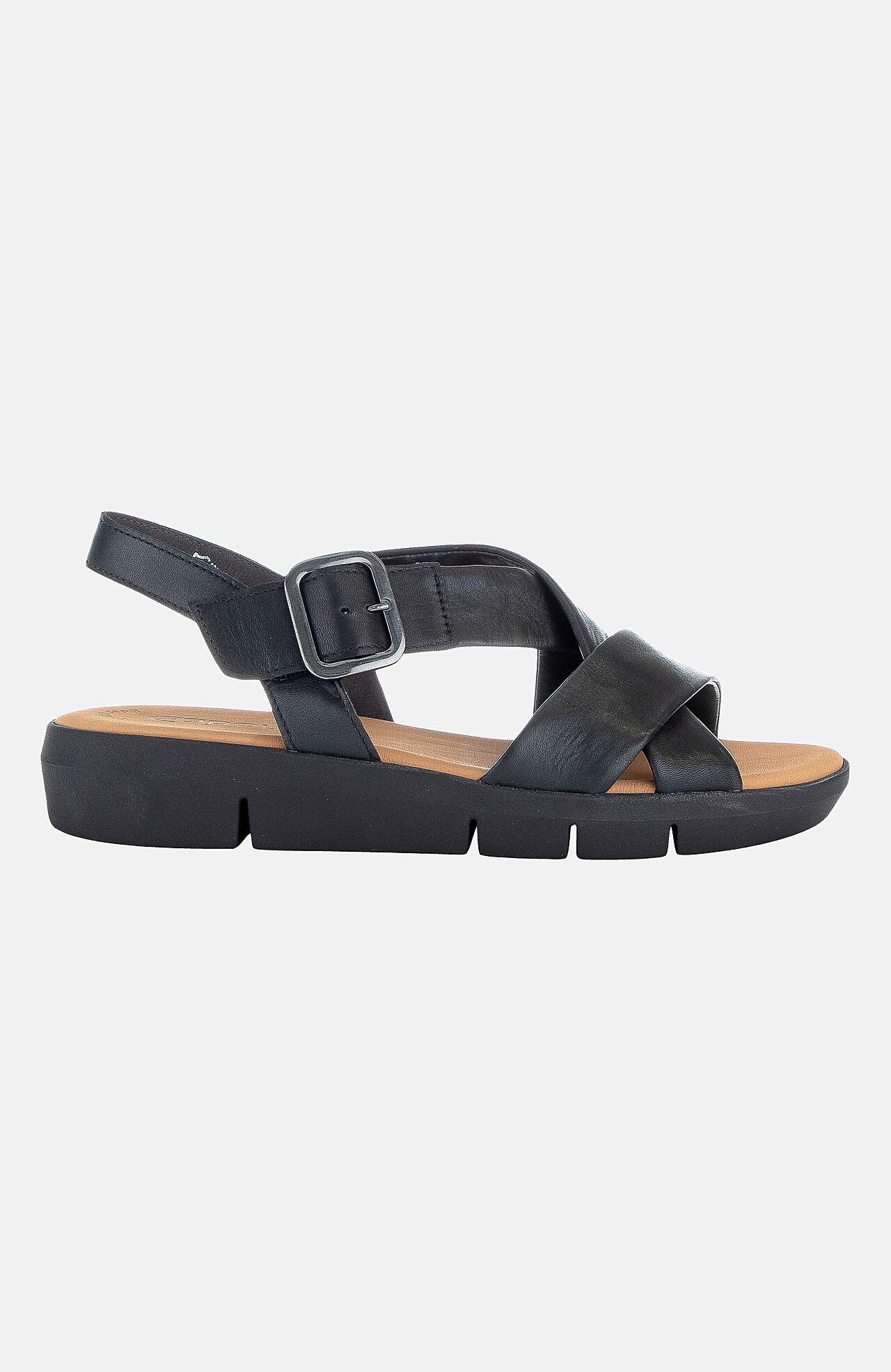 Skinnsandal med stropper