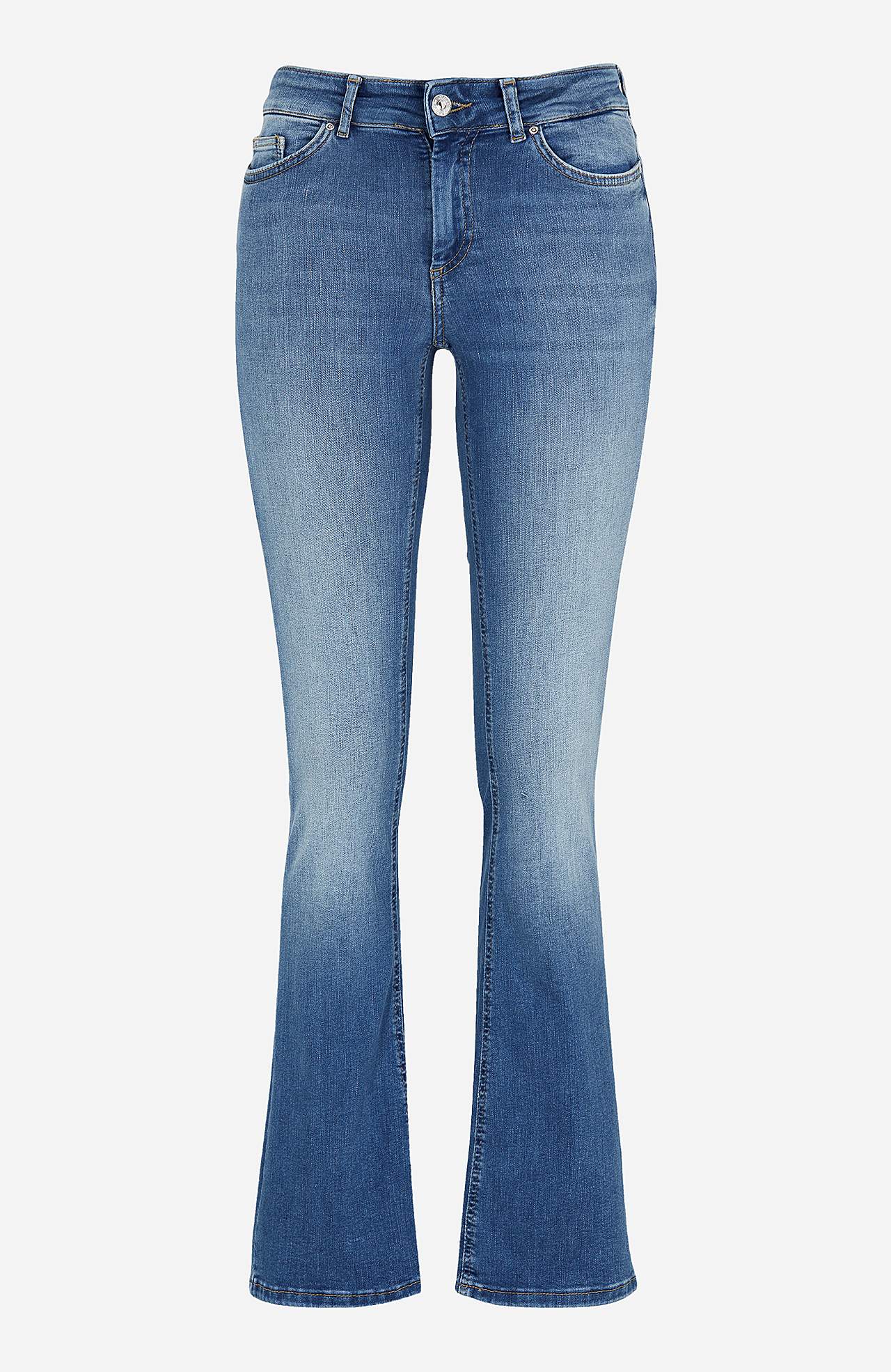 Komfortable, superstretch jeans Skinny flare blush