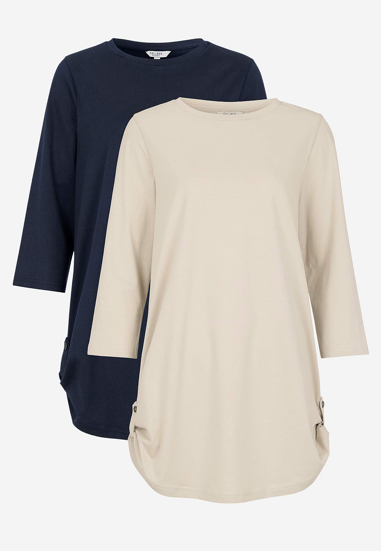 Jerseytunika med 3/4 erme Alexia 2-pack