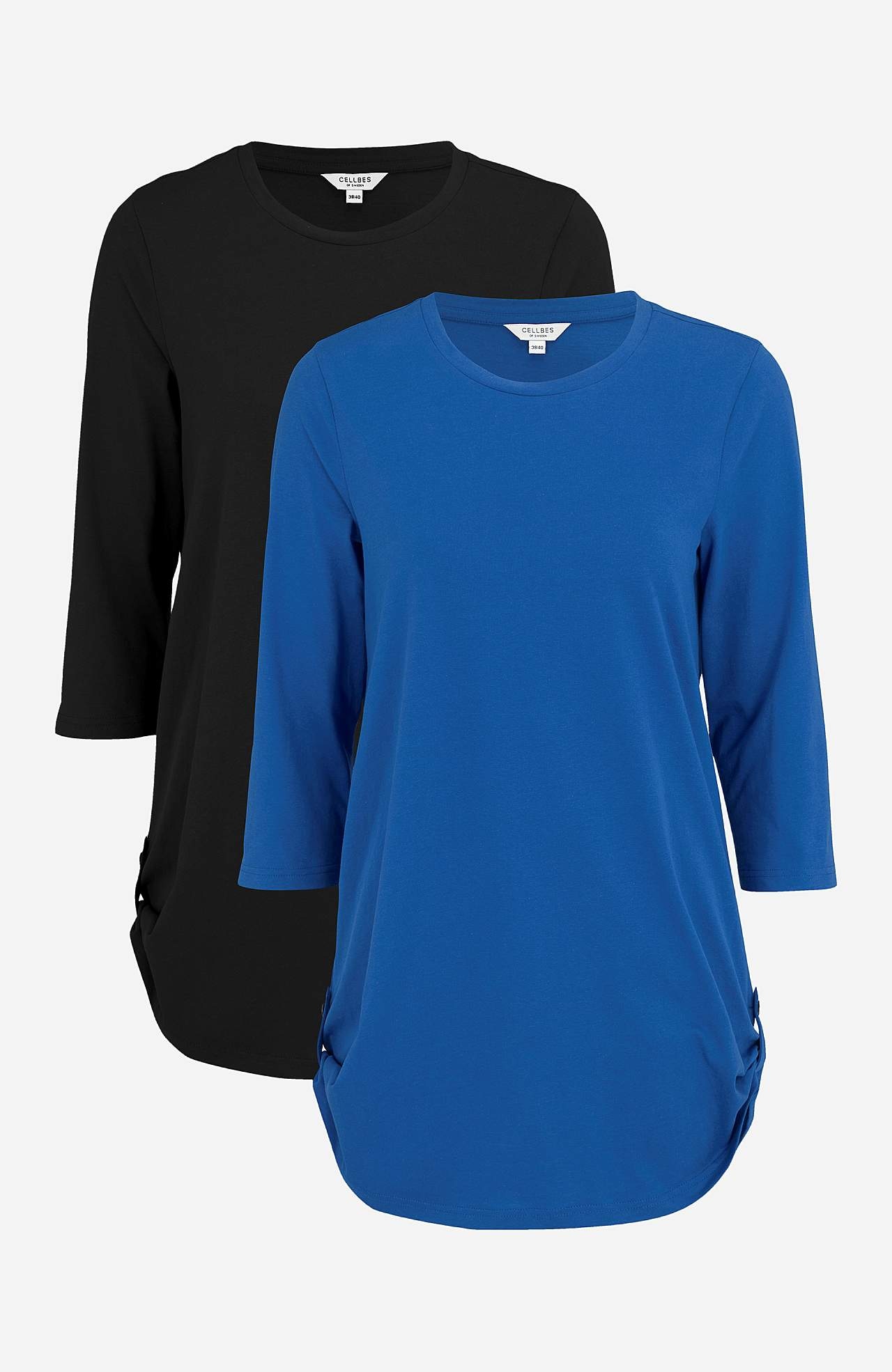 Jerseytunika med 3/4 erme 2-pack