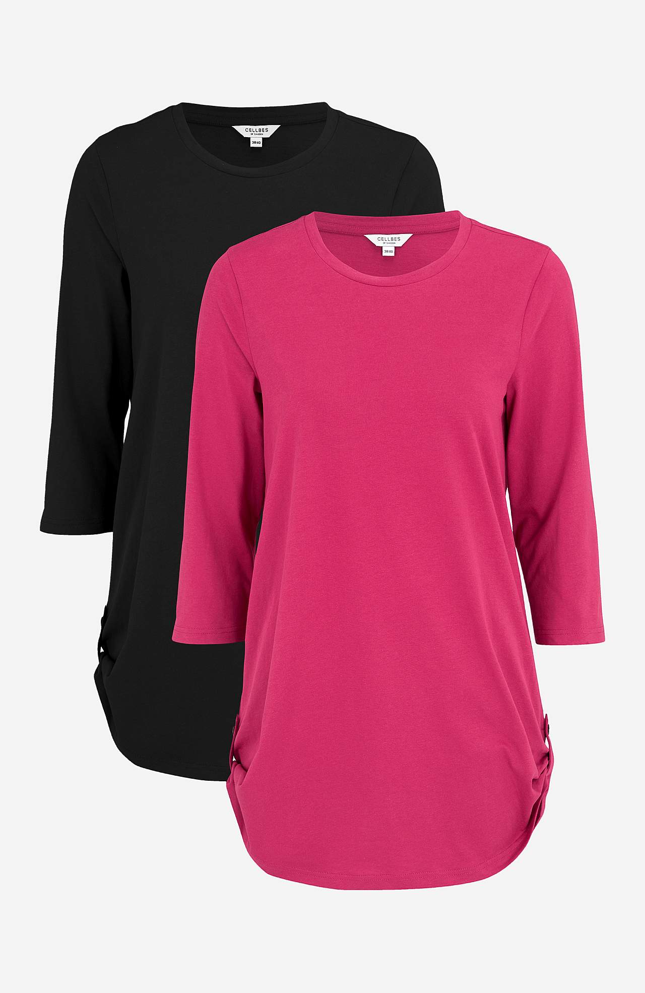 Jerseytunika med 3/4 erme 2-pack