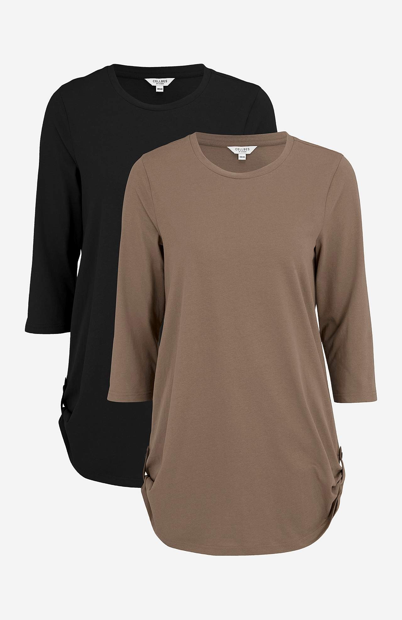 Jerseytunika med 3/4 erme 2-pack
