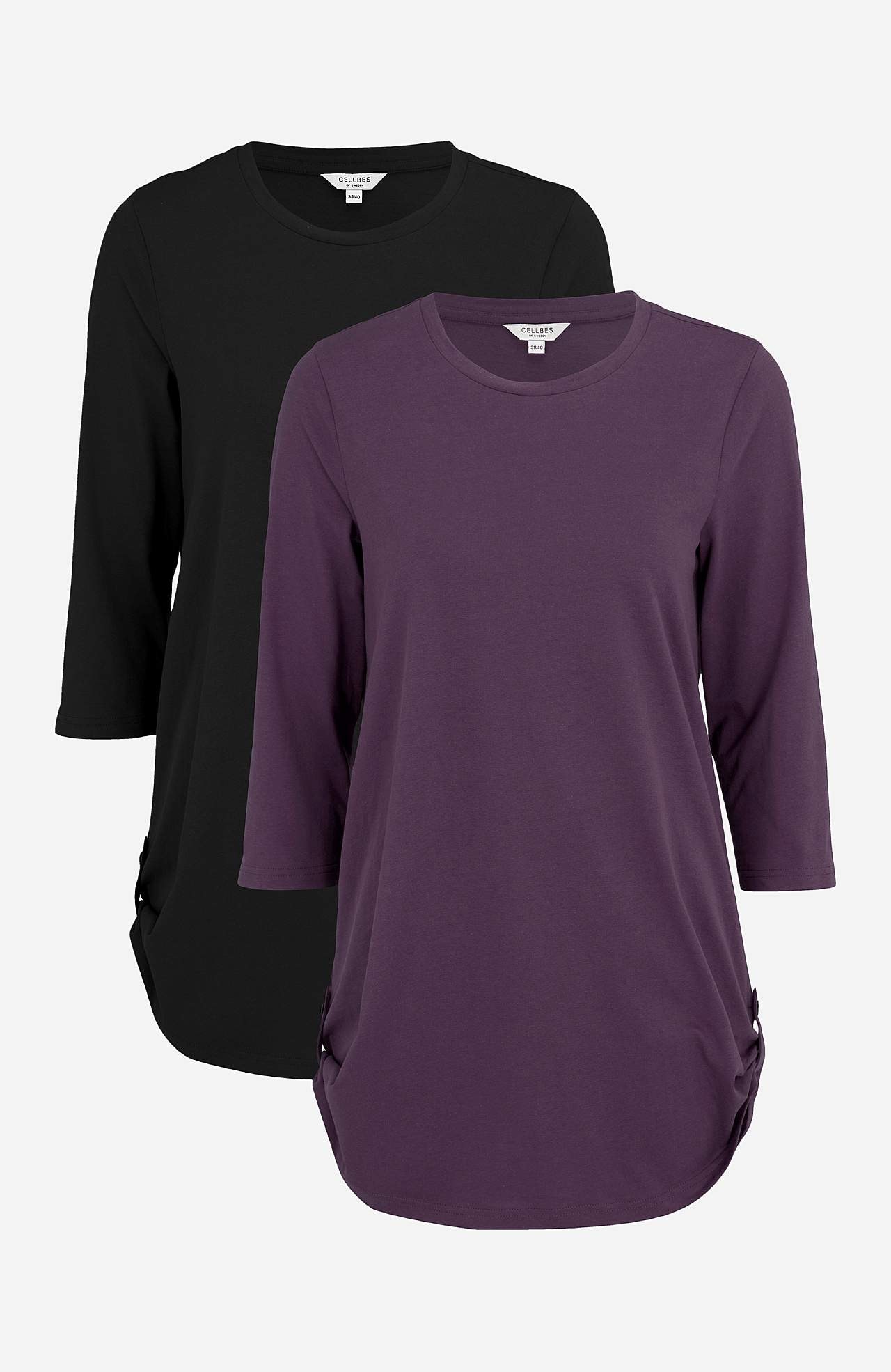 Jerseytunika med 3/4 erme 2-pack