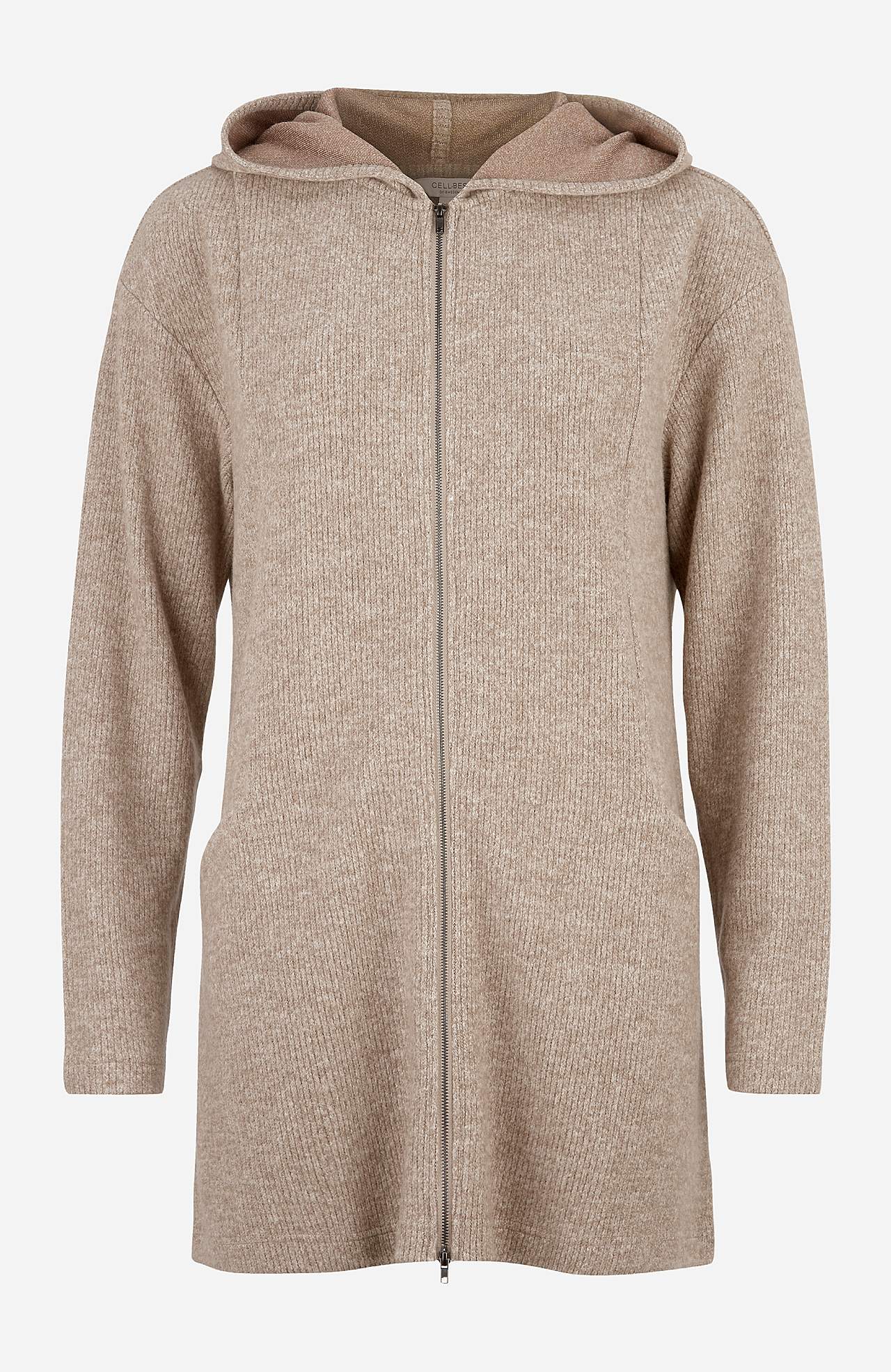 Supermyk lang cardigan med lommer