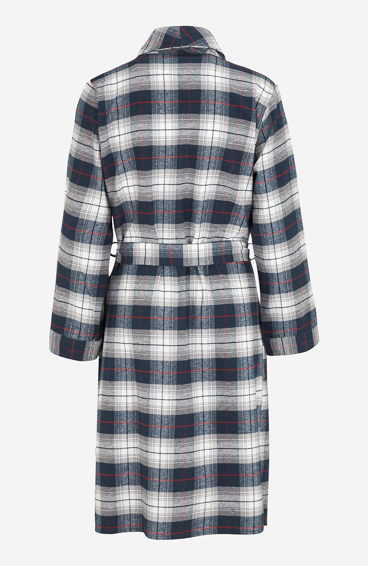 Rutete morgenkåpe i flanell