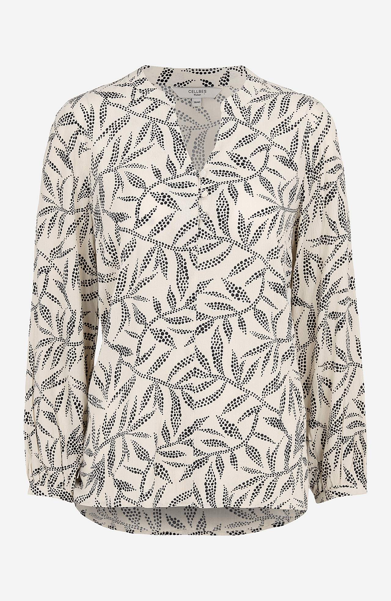 Crepe bluse med knapper Greta