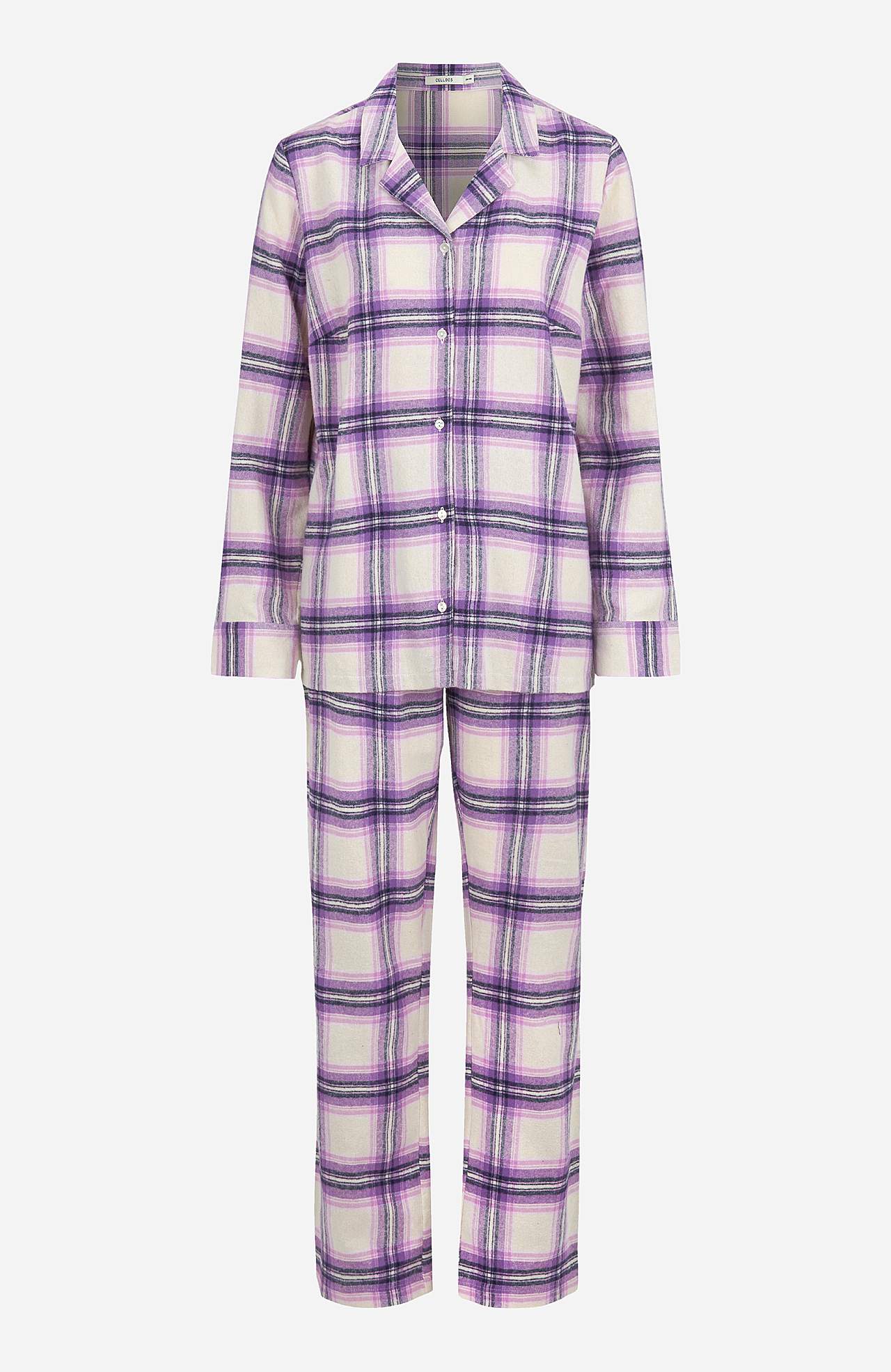 Rutete pyjamas i flanell