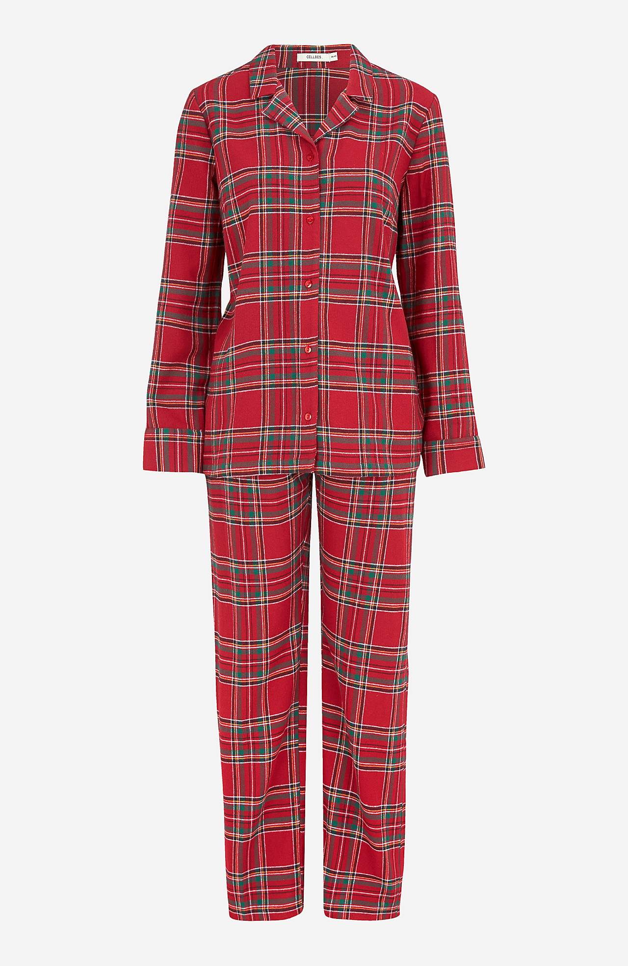 Rutete pyjamas i flanell Felicia