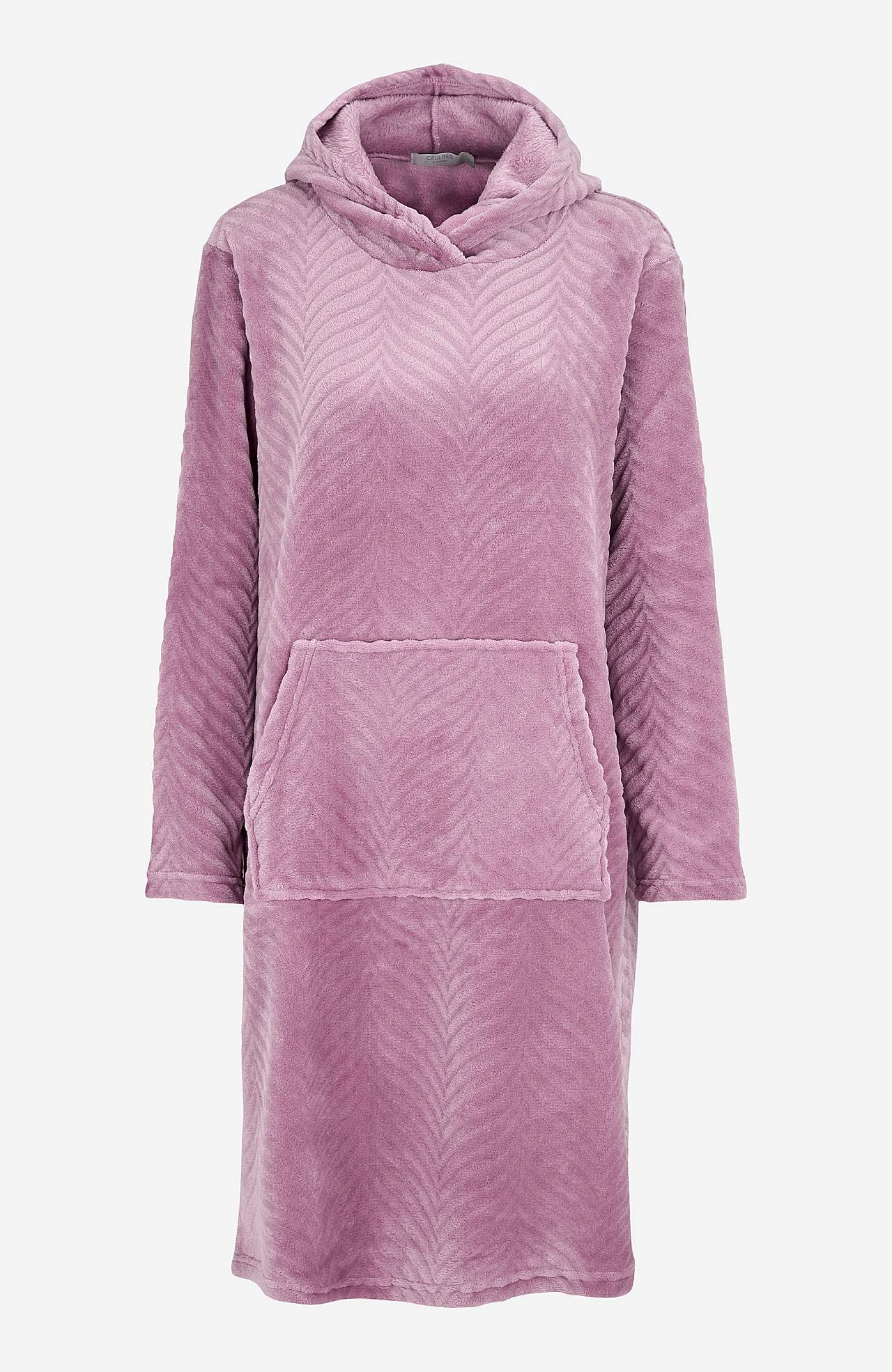 Morgenkåpe i mønstret fleece