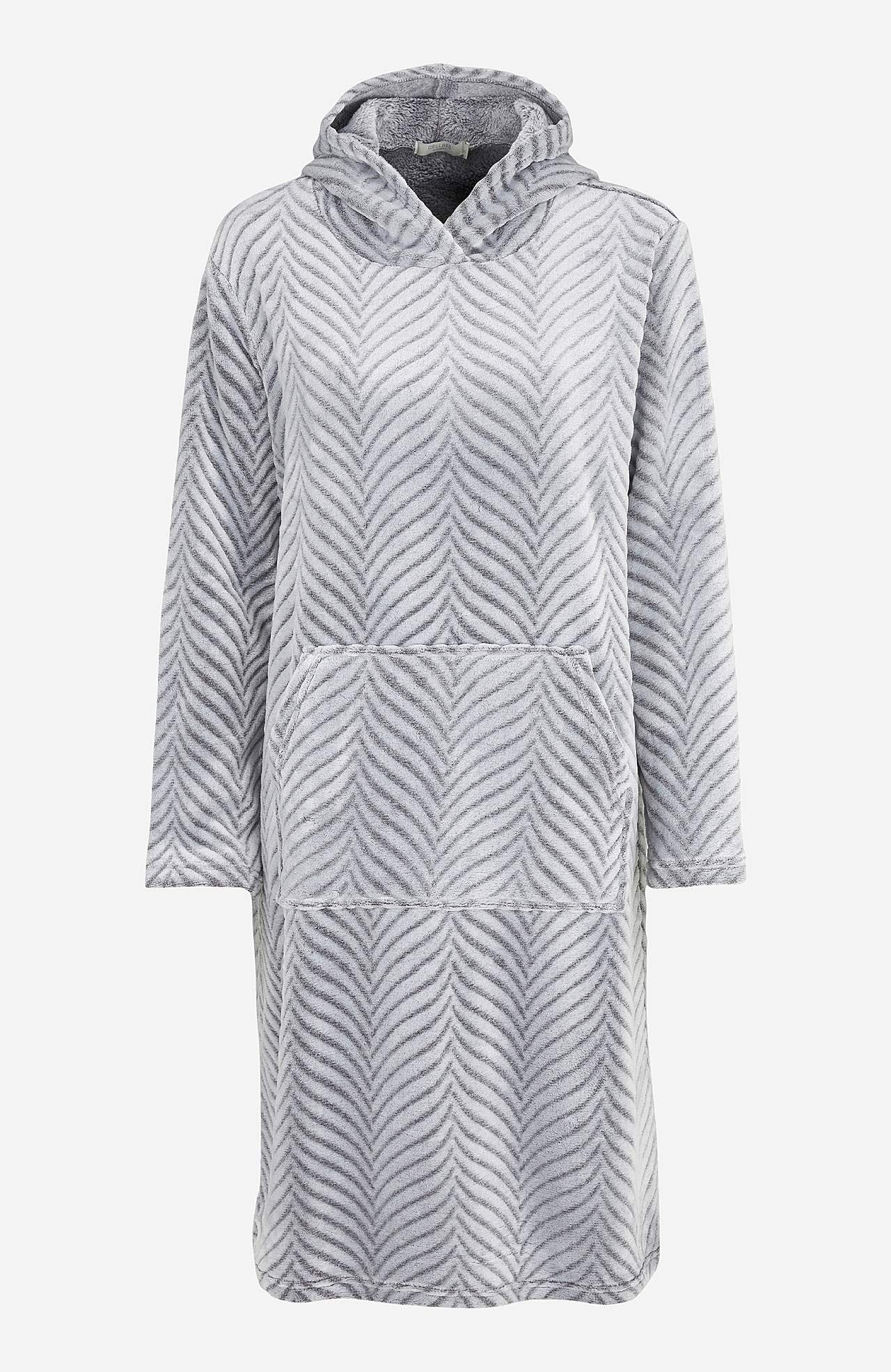 Morgenkåpe i mønstret fleece Lotta
