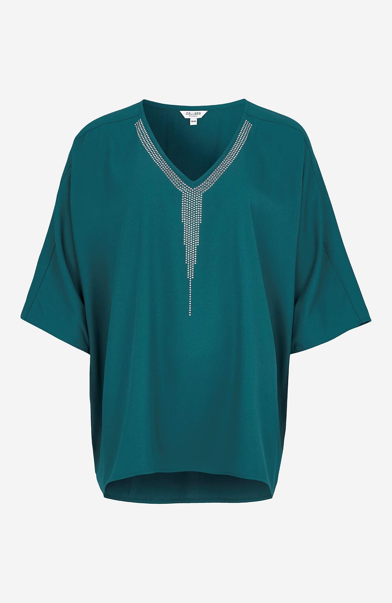 Festbluse med stiftdetaljer